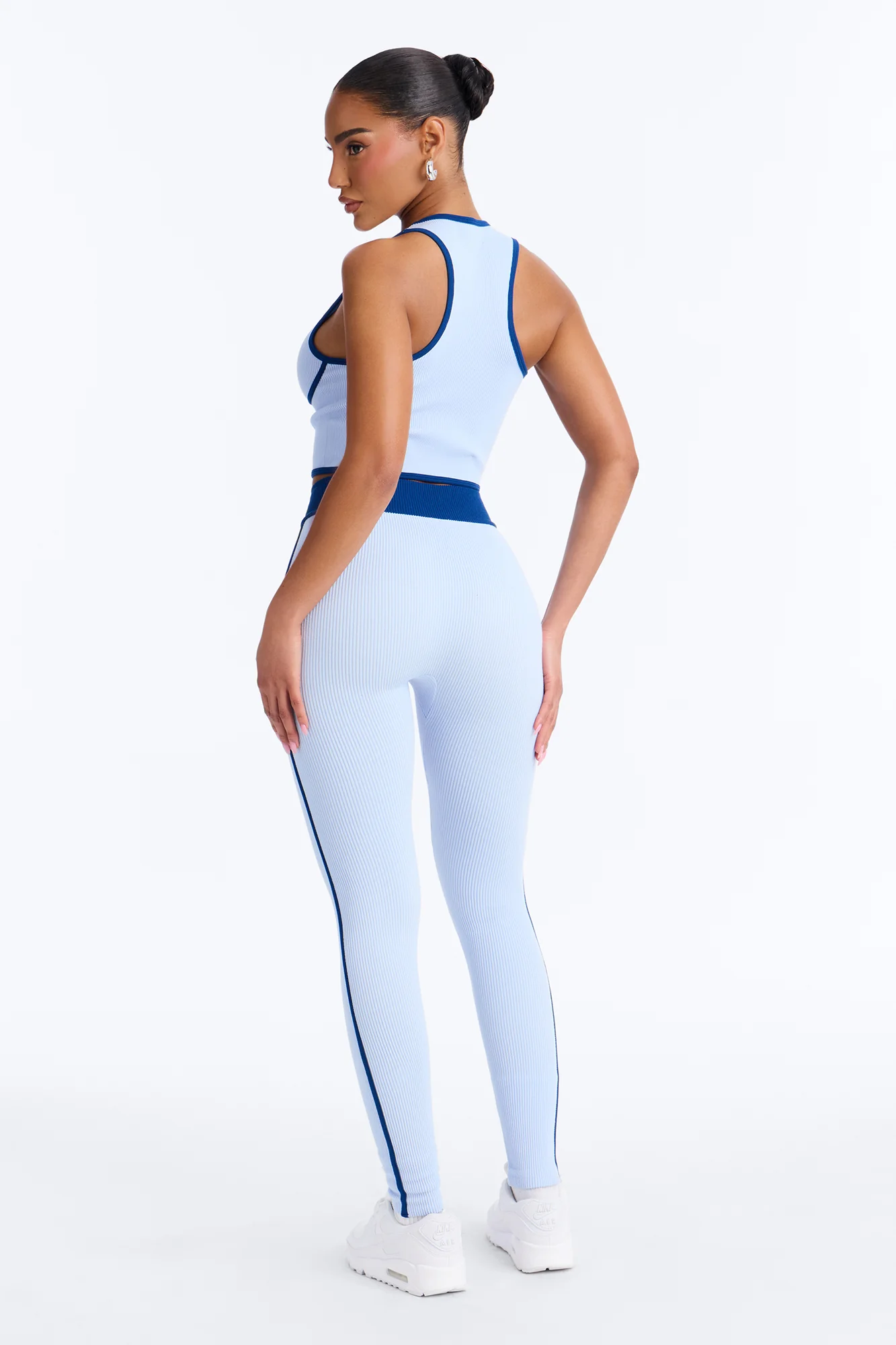 Sunday Mode Seamless Legging Set - Light Blue - Image 4