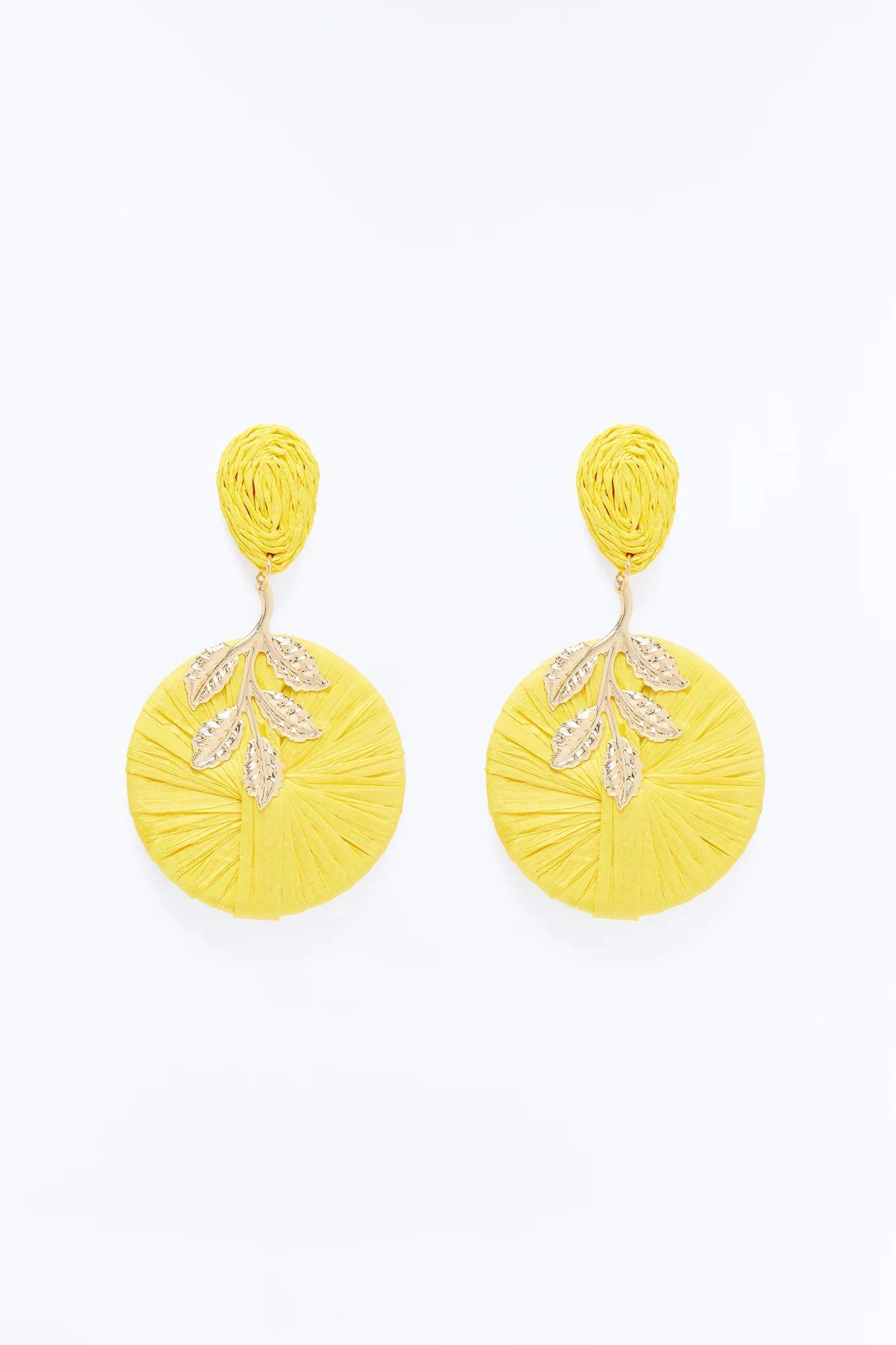 Sunny Bloom Floral Earrings - Yellow