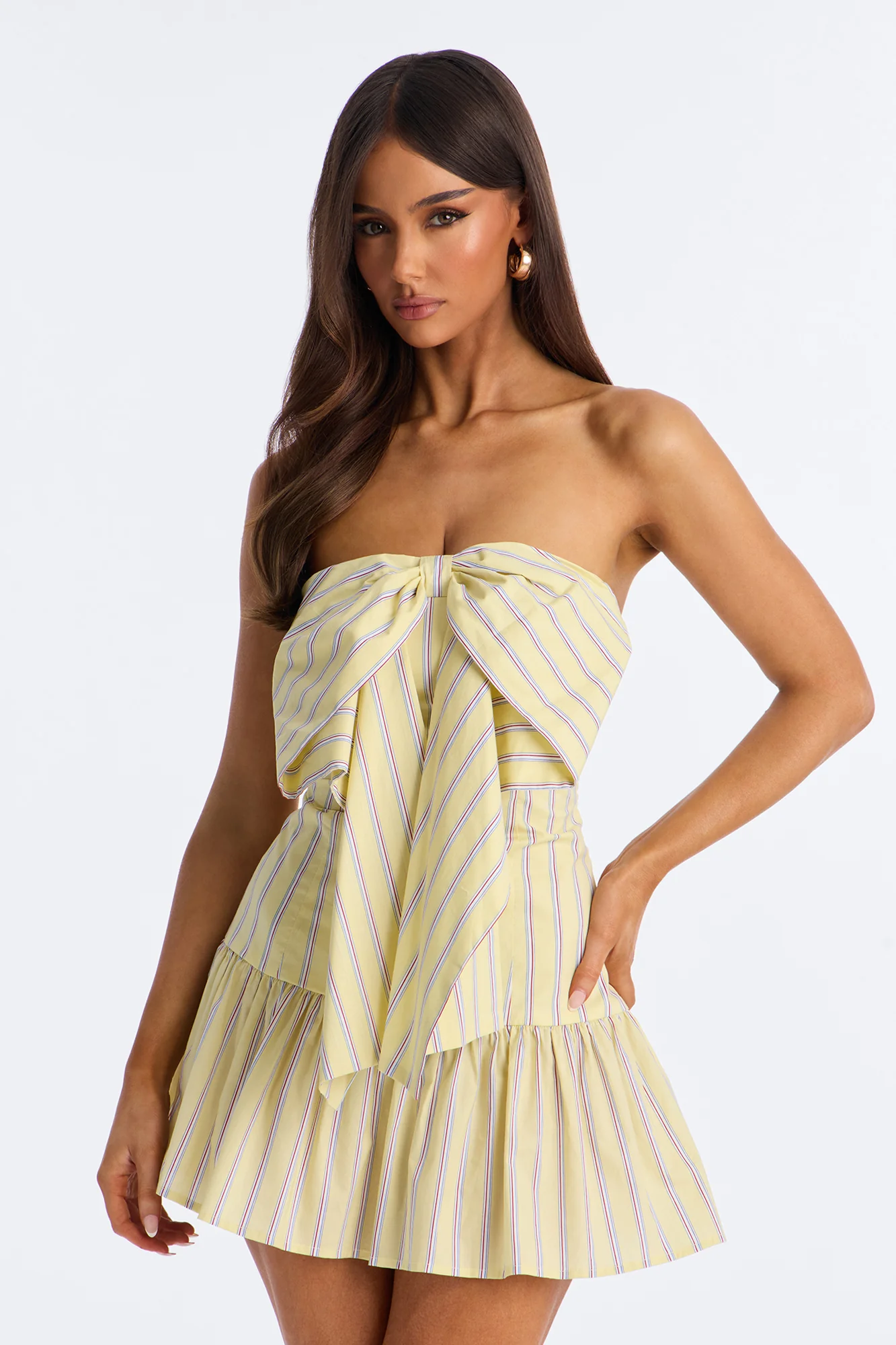 Sunny Strapless Poplin Mini Dress - Butter Yellow