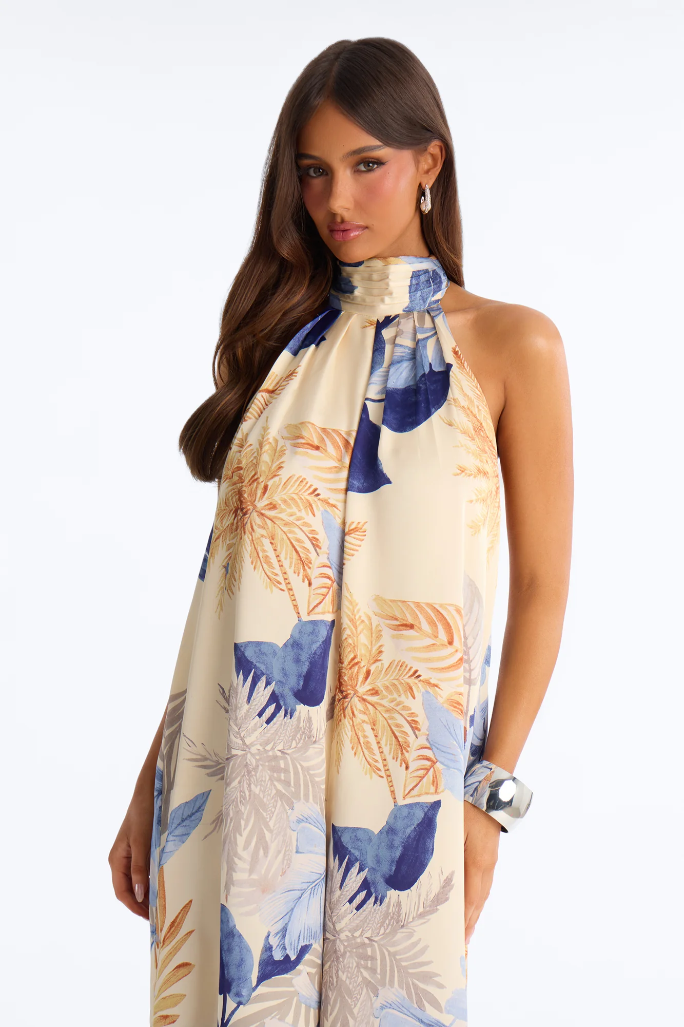 Sunset Party Backless Wide Leg Jumpsuit - Blue/combo - Image 2