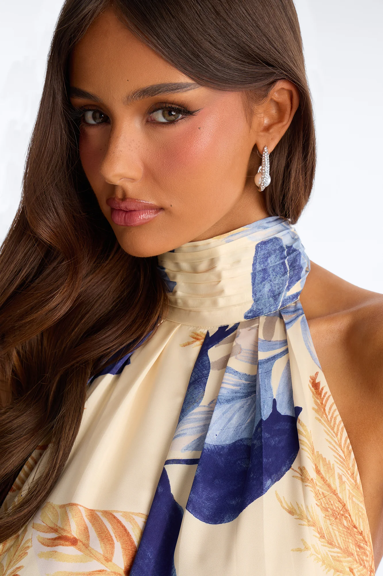 Sunset Party Backless Wide Leg Jumpsuit - Blue/combo - Image 3