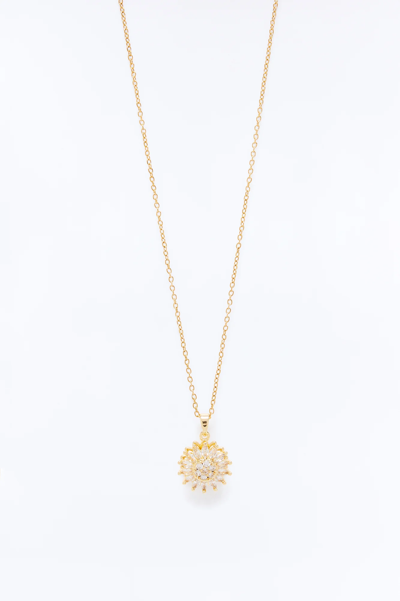 Sunshine Flower Necklace - Gold - Image 3