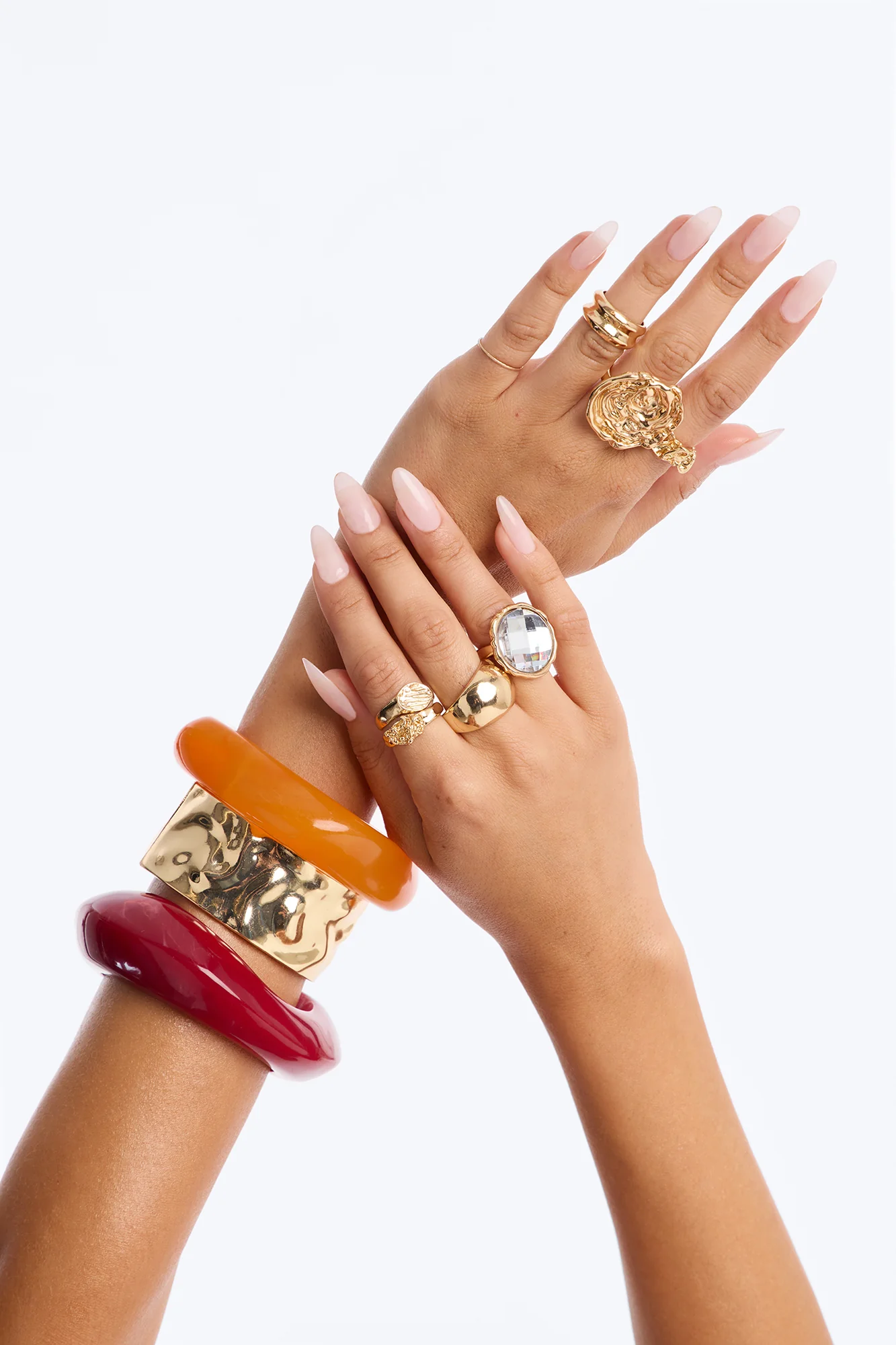 Sunshine Glow 2 Piece Bracelet Set - Red/combo