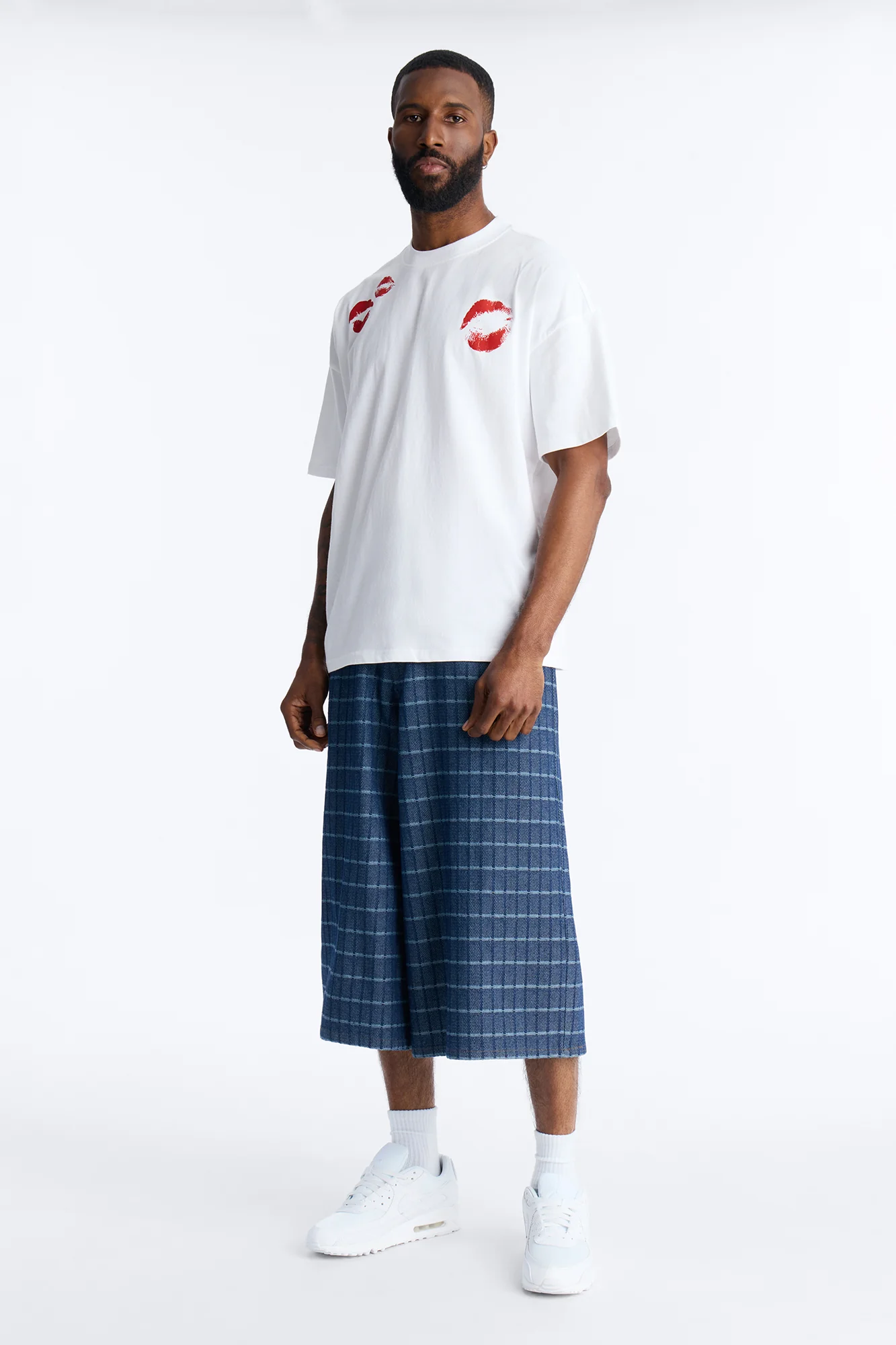 Super Baggy Gridlock Denim Short - Dark Wash - Image 2
