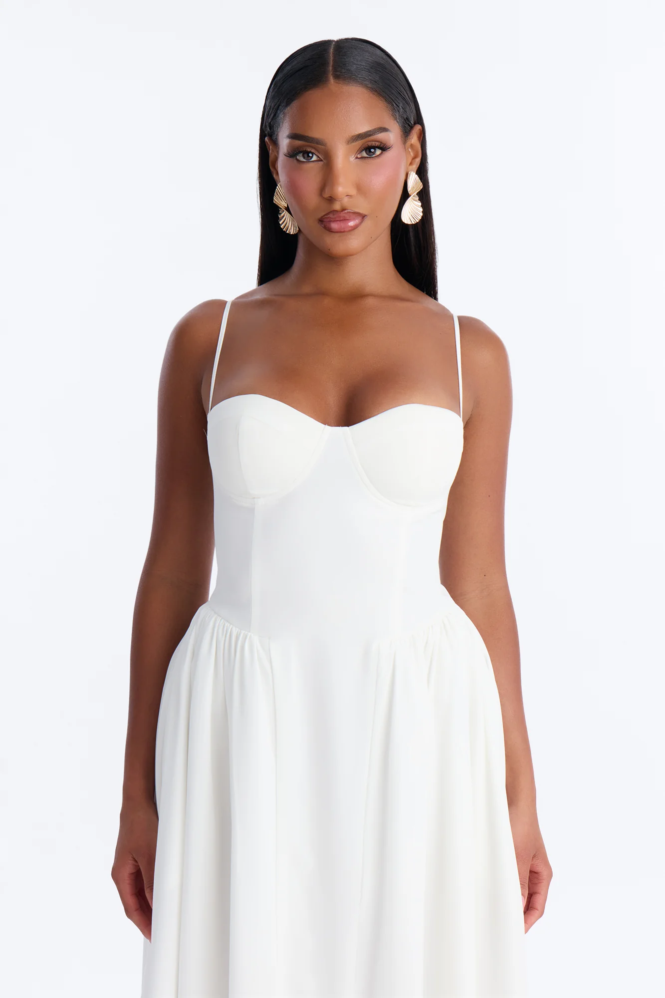 Sweet Love Corset Midi Dress - White - Image 2
