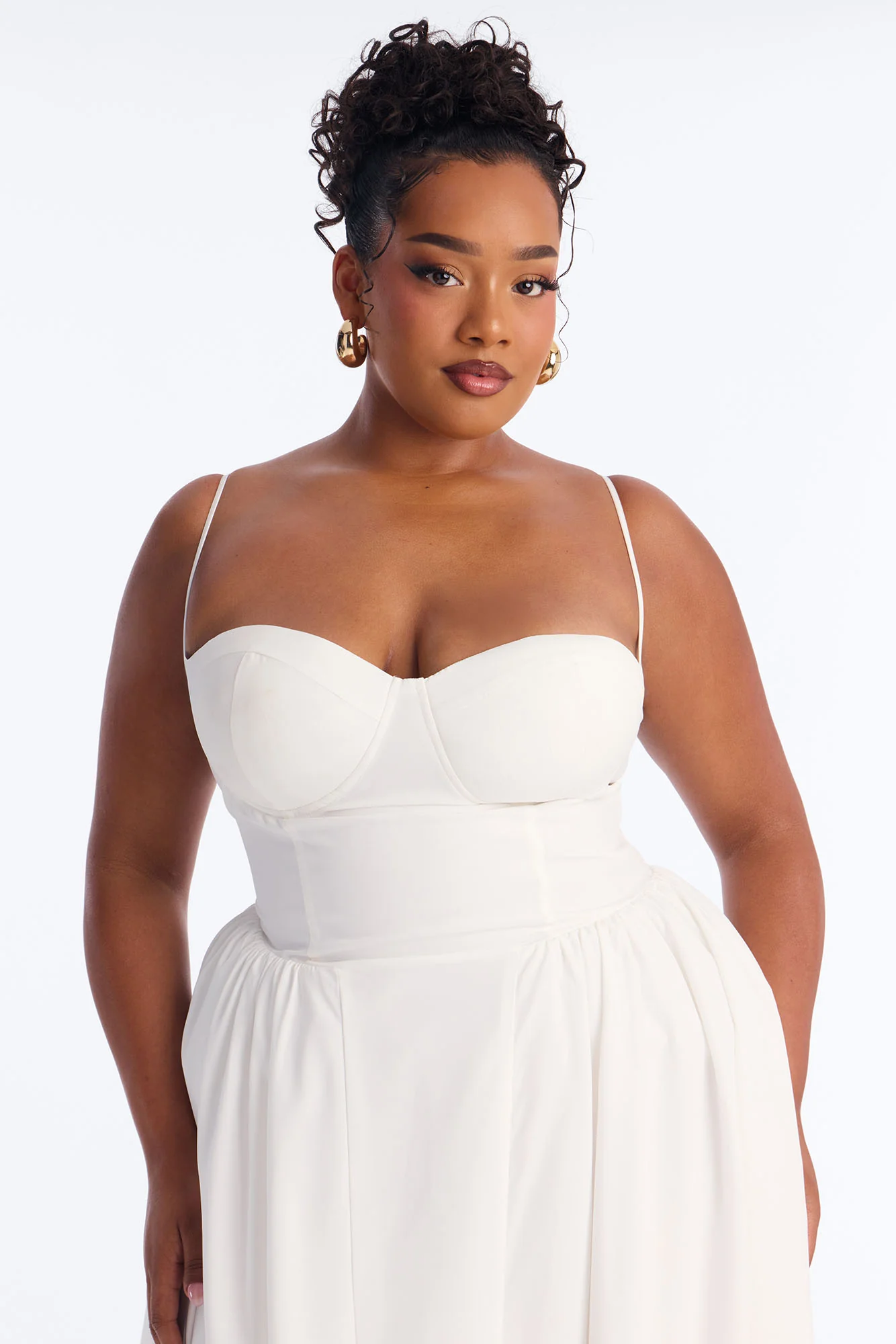 Sweet Love Corset Midi Dress - White - Image 6