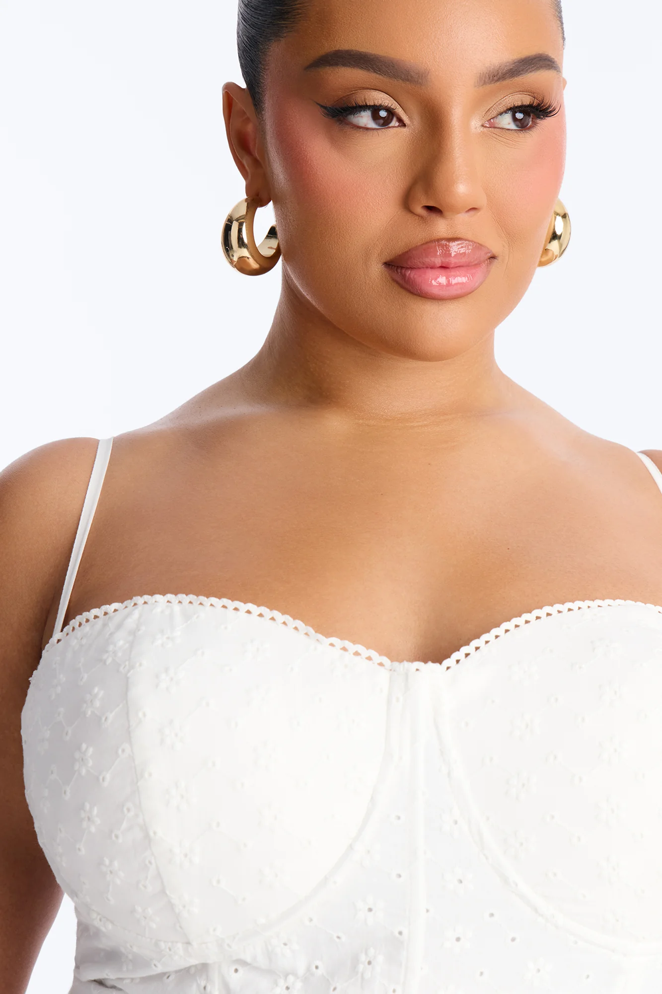 Sweet Pea Eyelet Mini Dress - White - Image 7