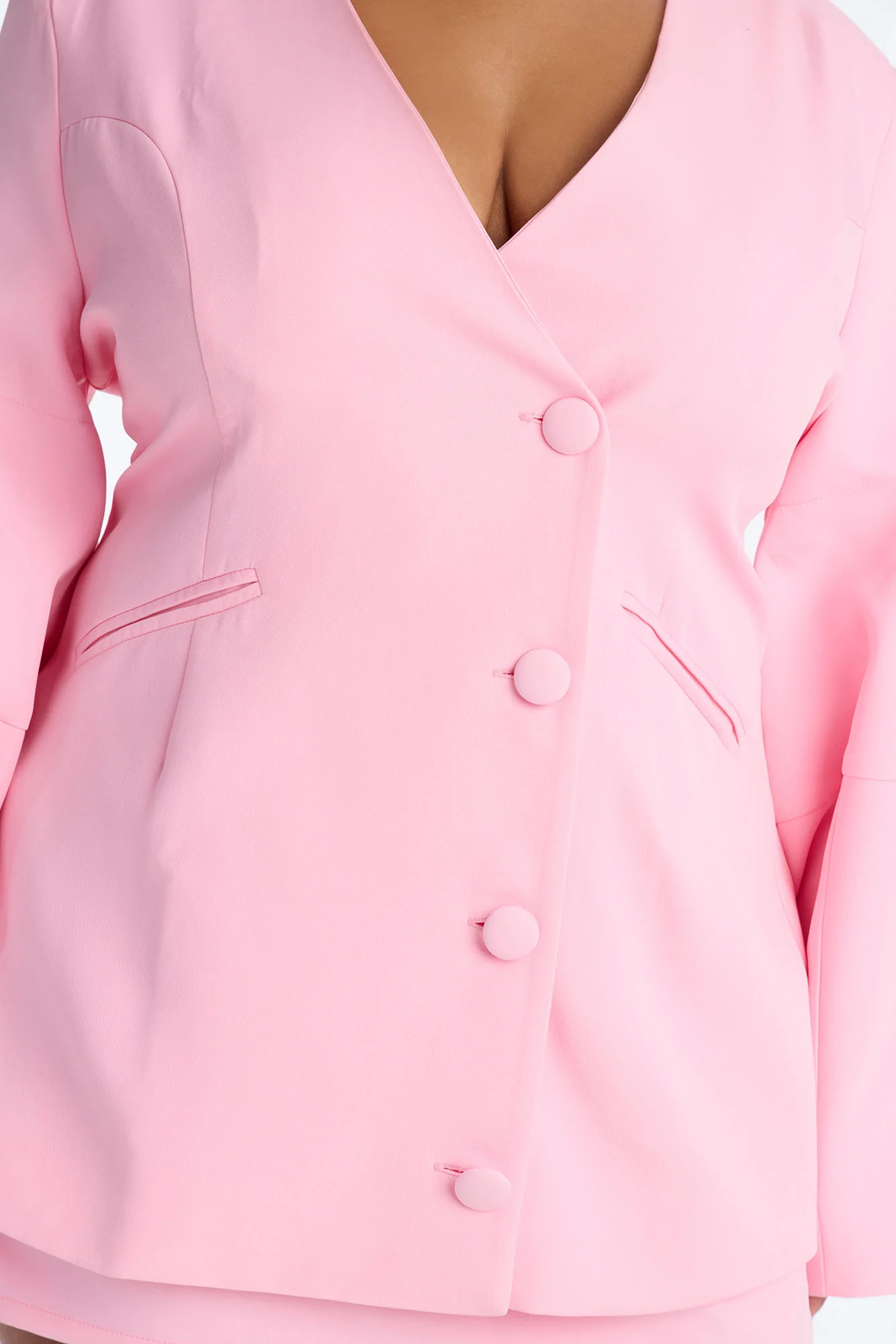 Sweet & Smart Barrel Sleeve Blazer - Pink - Image 7
