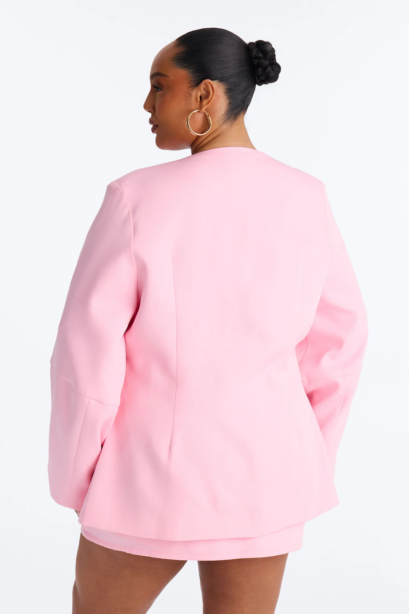 Sweet & Smart Barrel Sleeve Blazer - Pink - Image 8