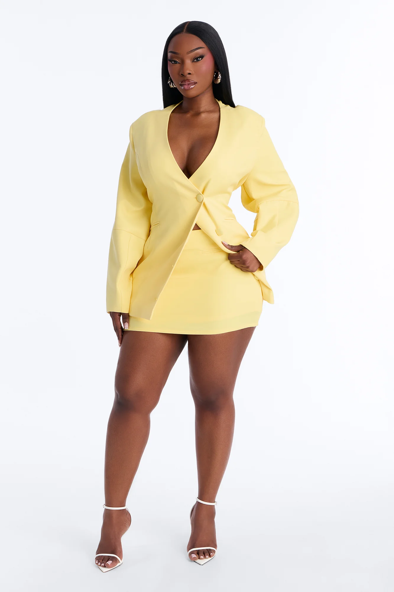Sweet & Smart Mini Skirt 12″ - Butter Yellow - Image 6