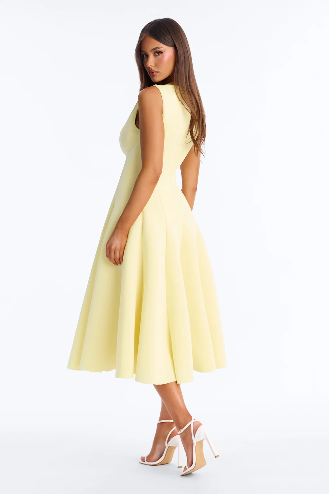 Sweet Sunday Pleated Midi Dress - Butter Yellow - Image 3