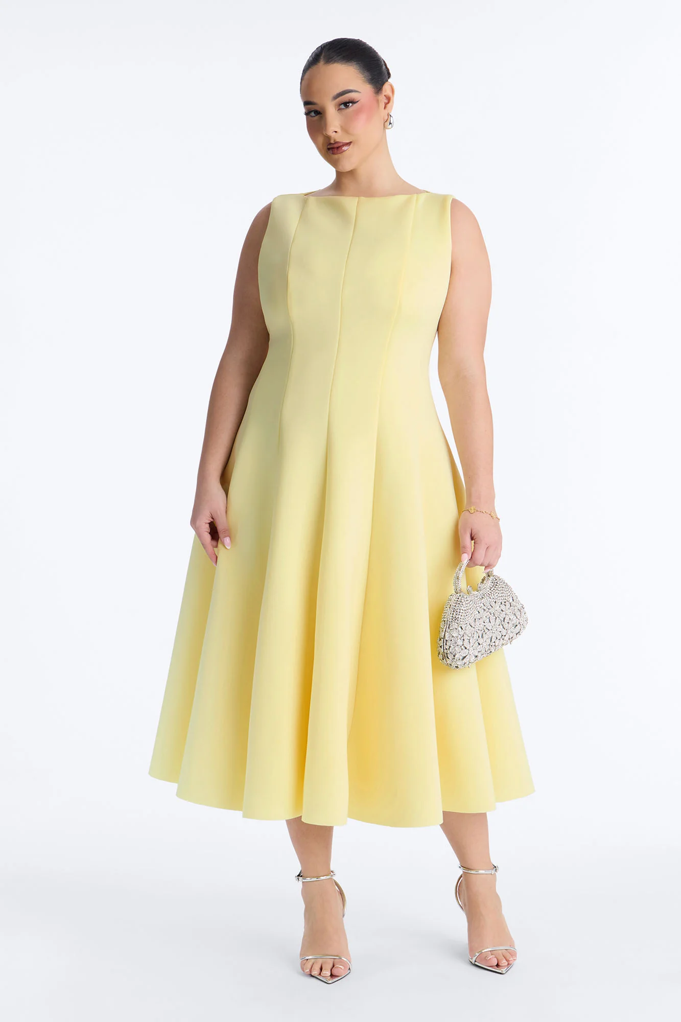 Sweet Sunday Pleated Midi Dress - Butter Yellow - Image 4