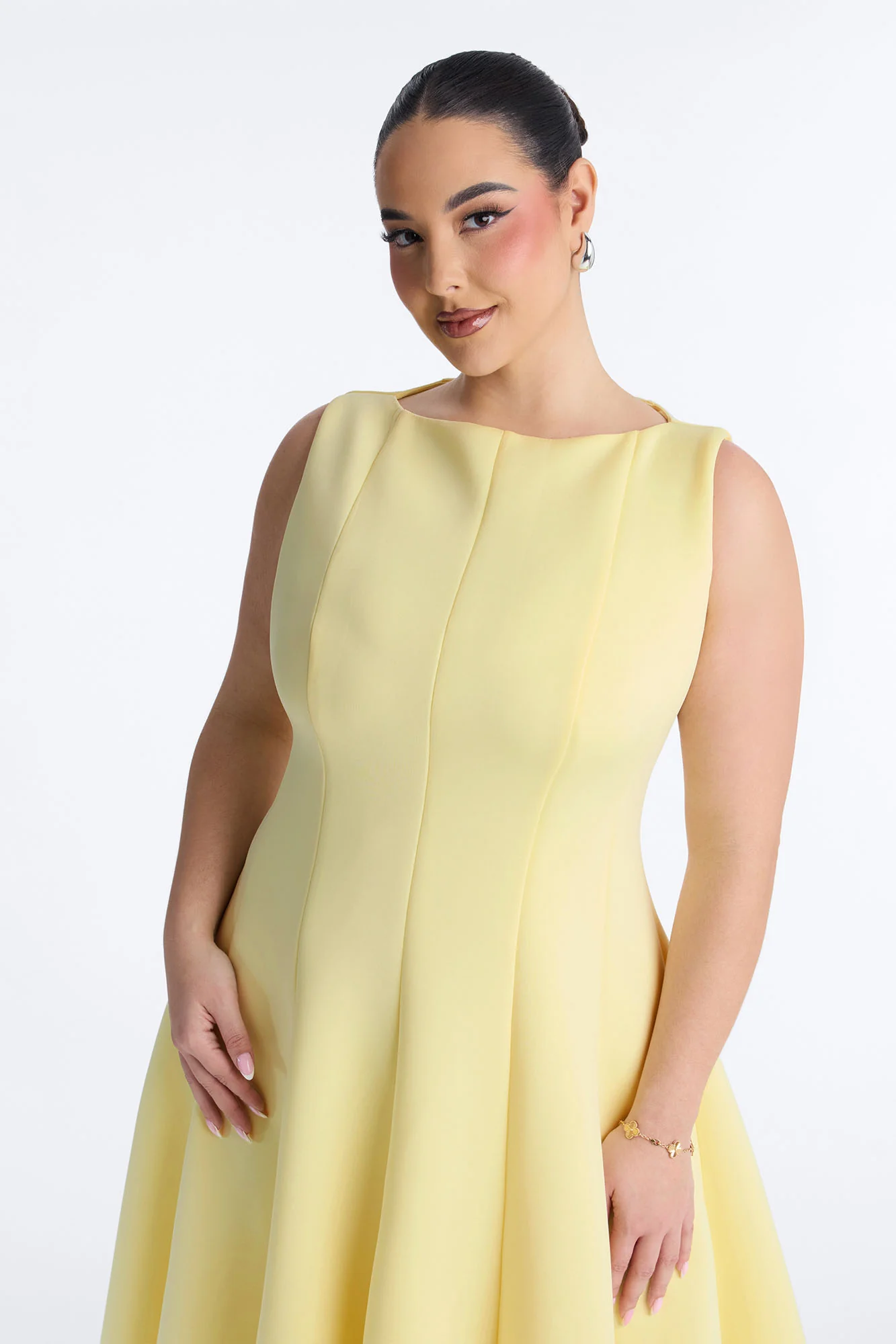 Sweet Sunday Pleated Midi Dress - Butter Yellow - Image 5