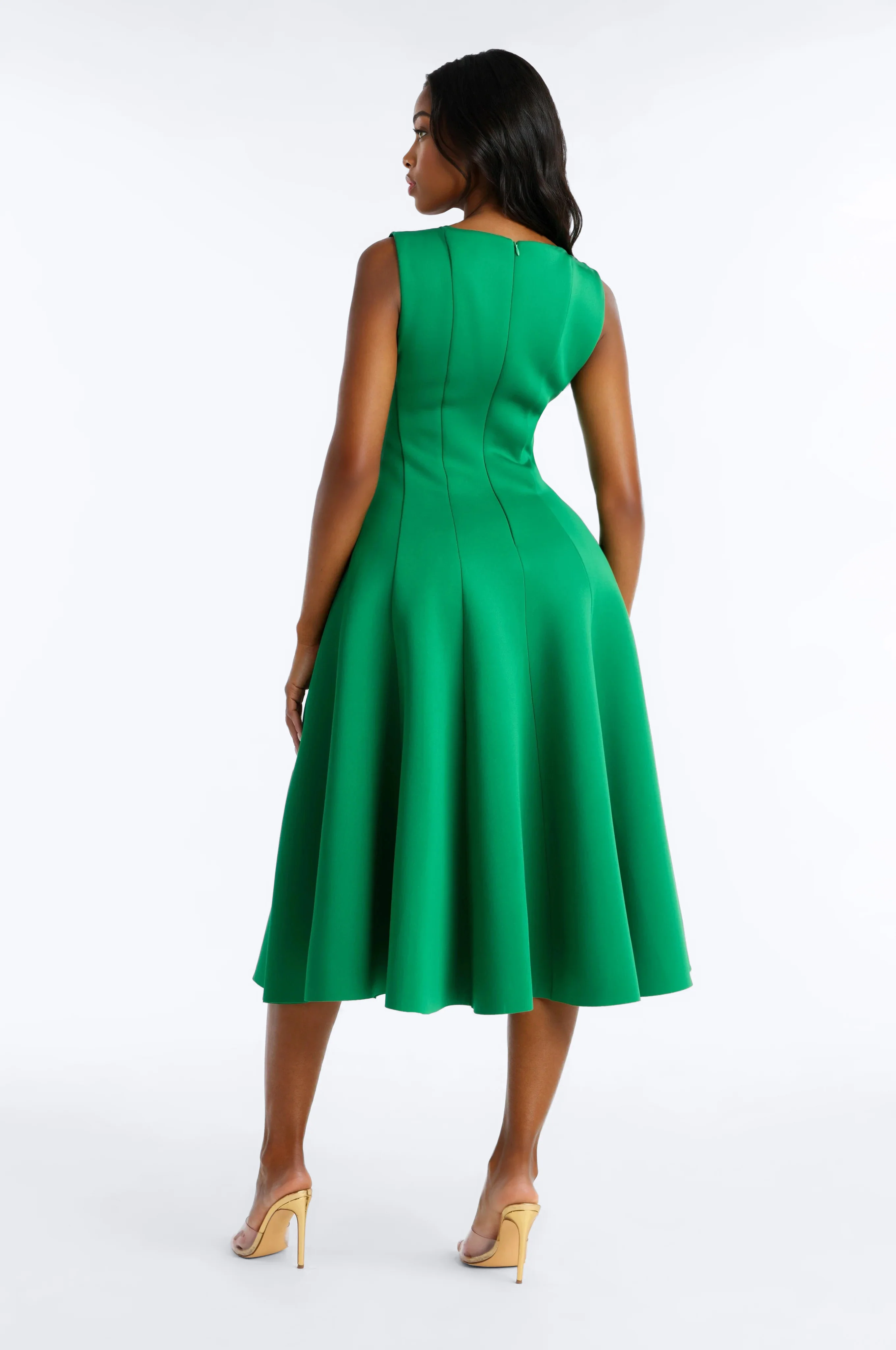 Sweet Sunday Pleated Midi Dress - Kelly Green - Image 3