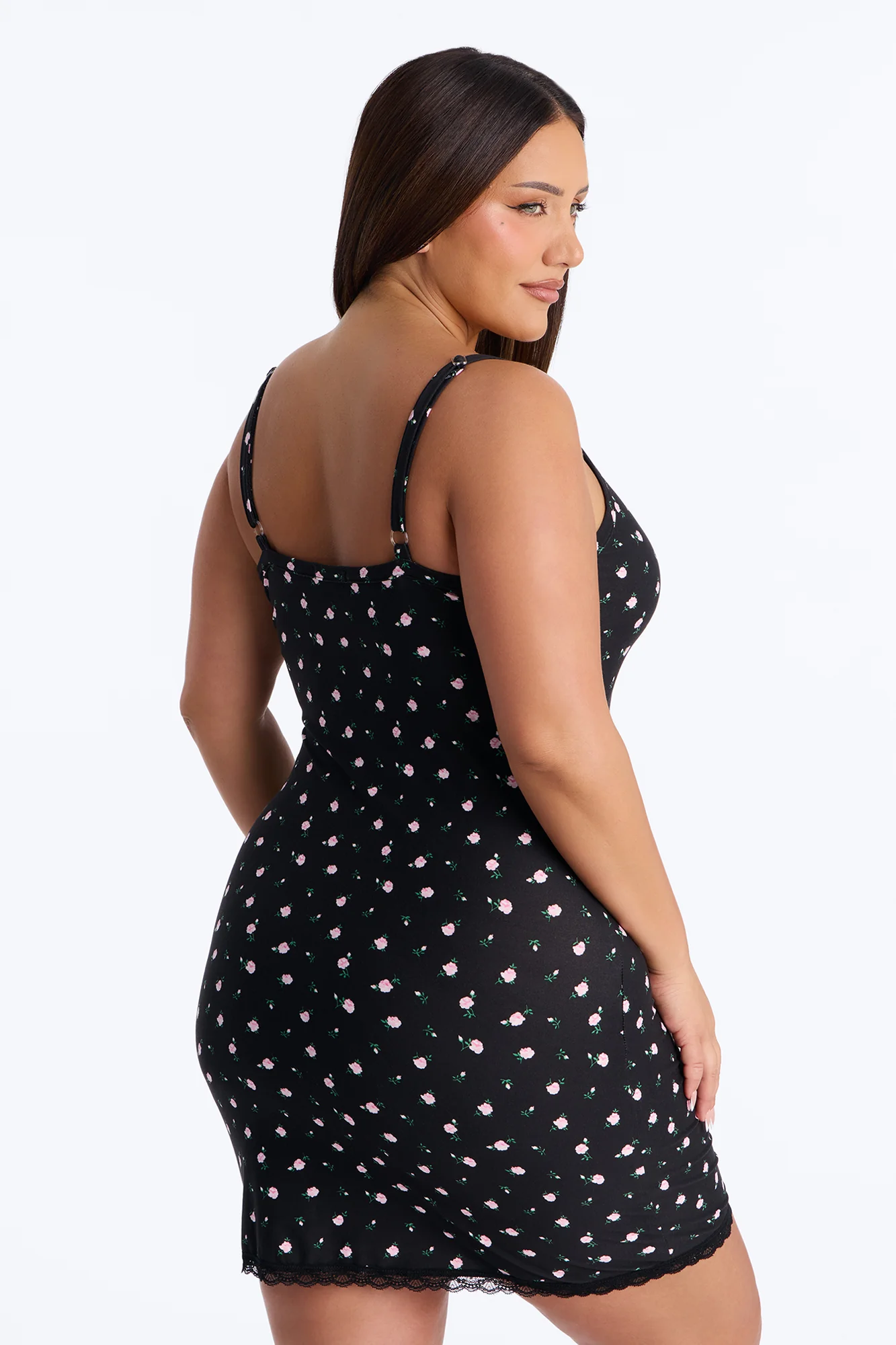 Sweet With An Edge PJ Cami Sleep Dress - Black/combo - Image 6