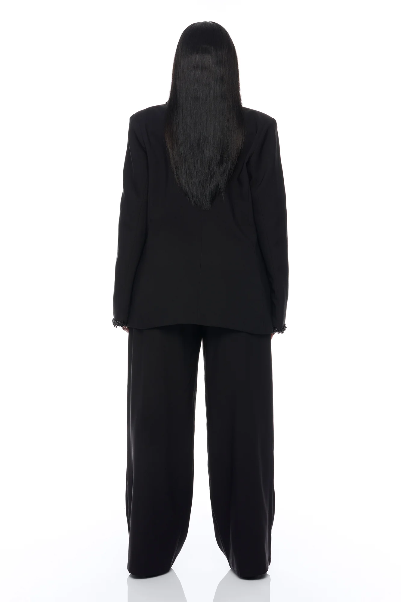 Sweetest Touch Beaded Trim Suit Set - Black - Image 9
