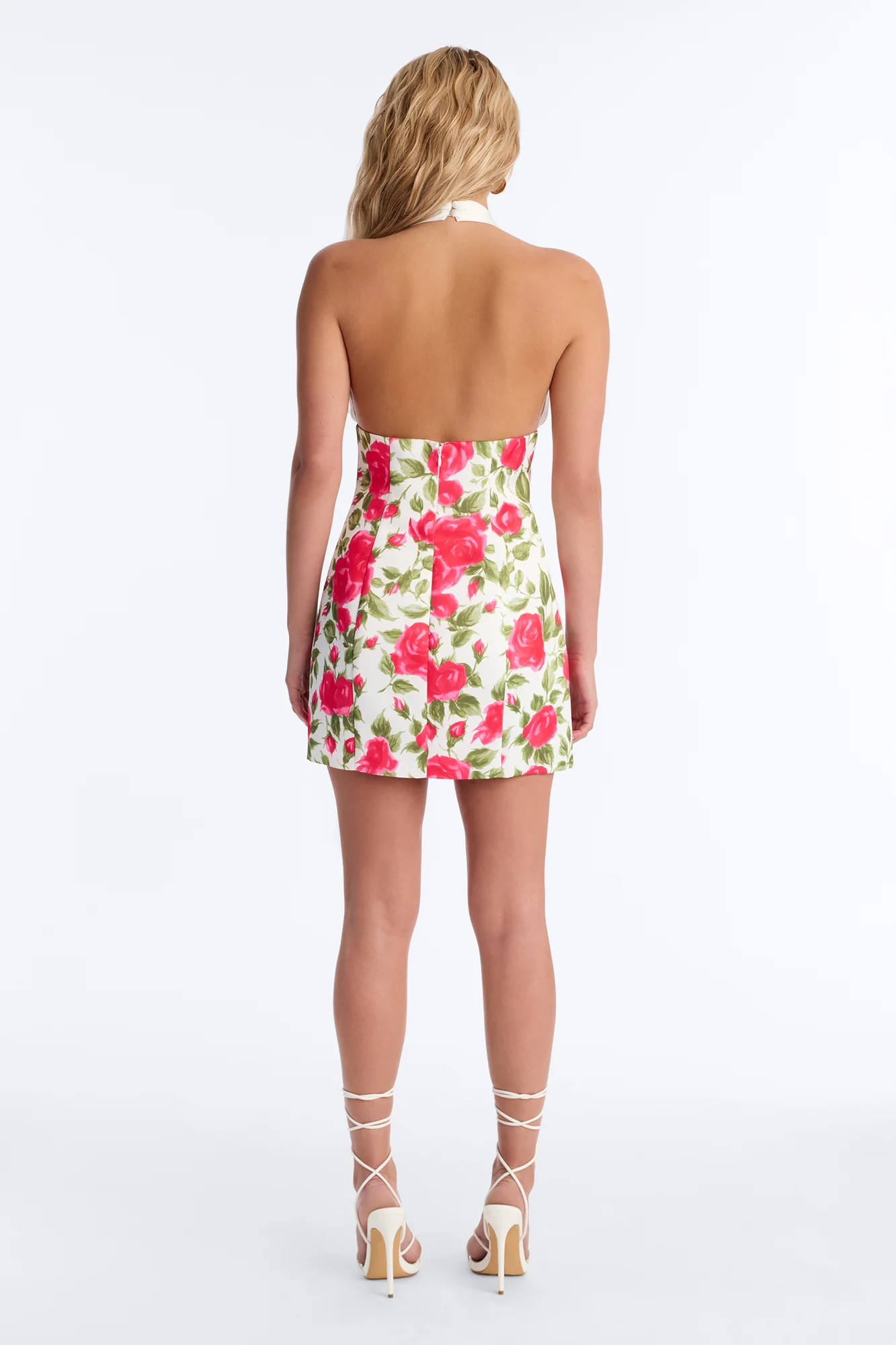 Sweetheart Babe Satin Floral Mini Dress - Pink/combo - Image 4