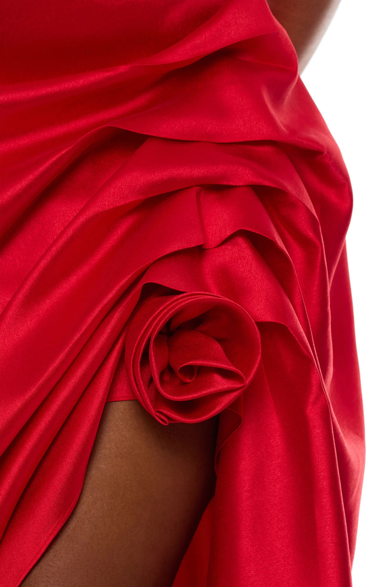 Swept Away Taffeta Gown - Red - Image 7
