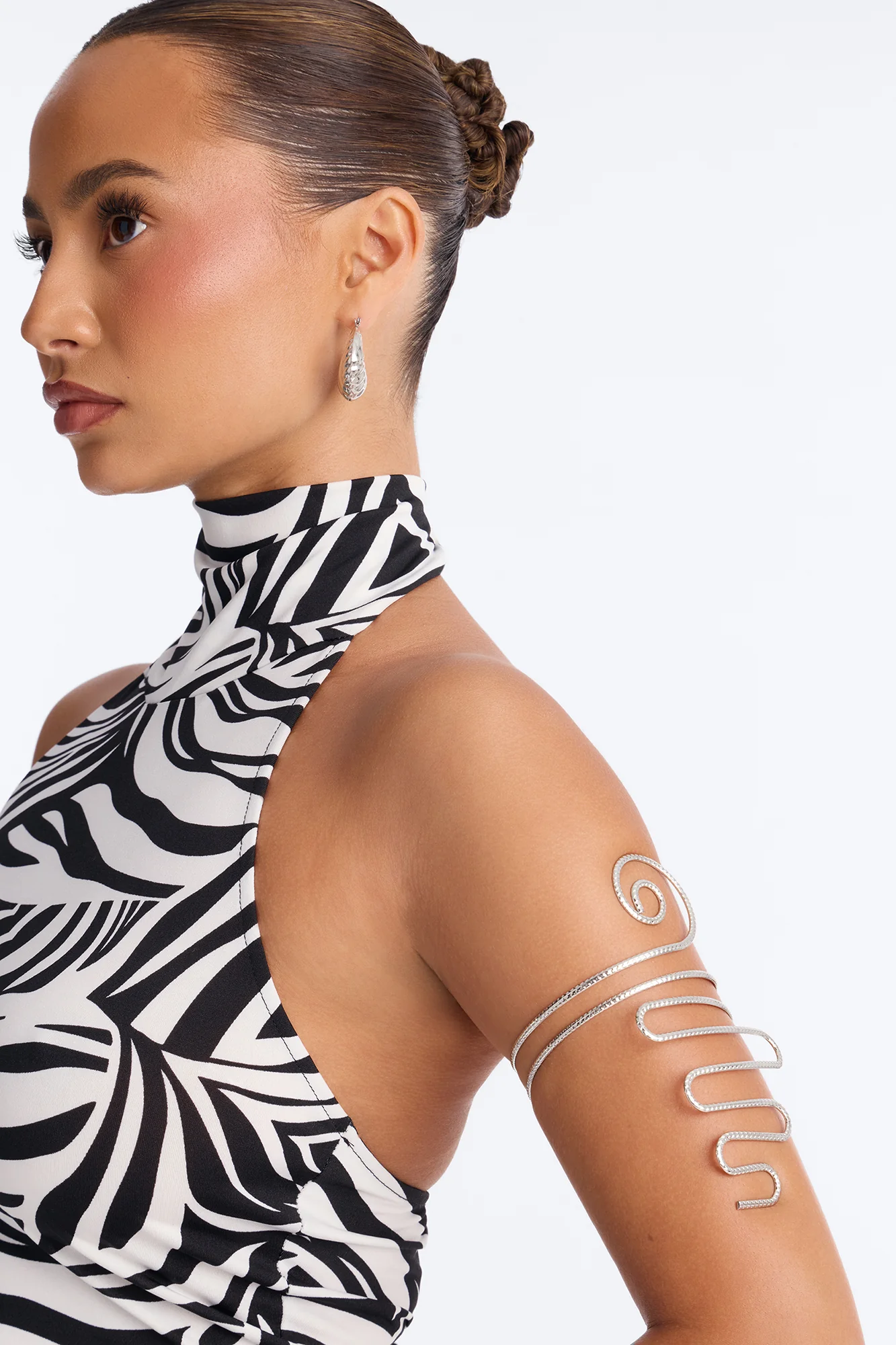 Swirling Arm Cuff - Silver - Image 2