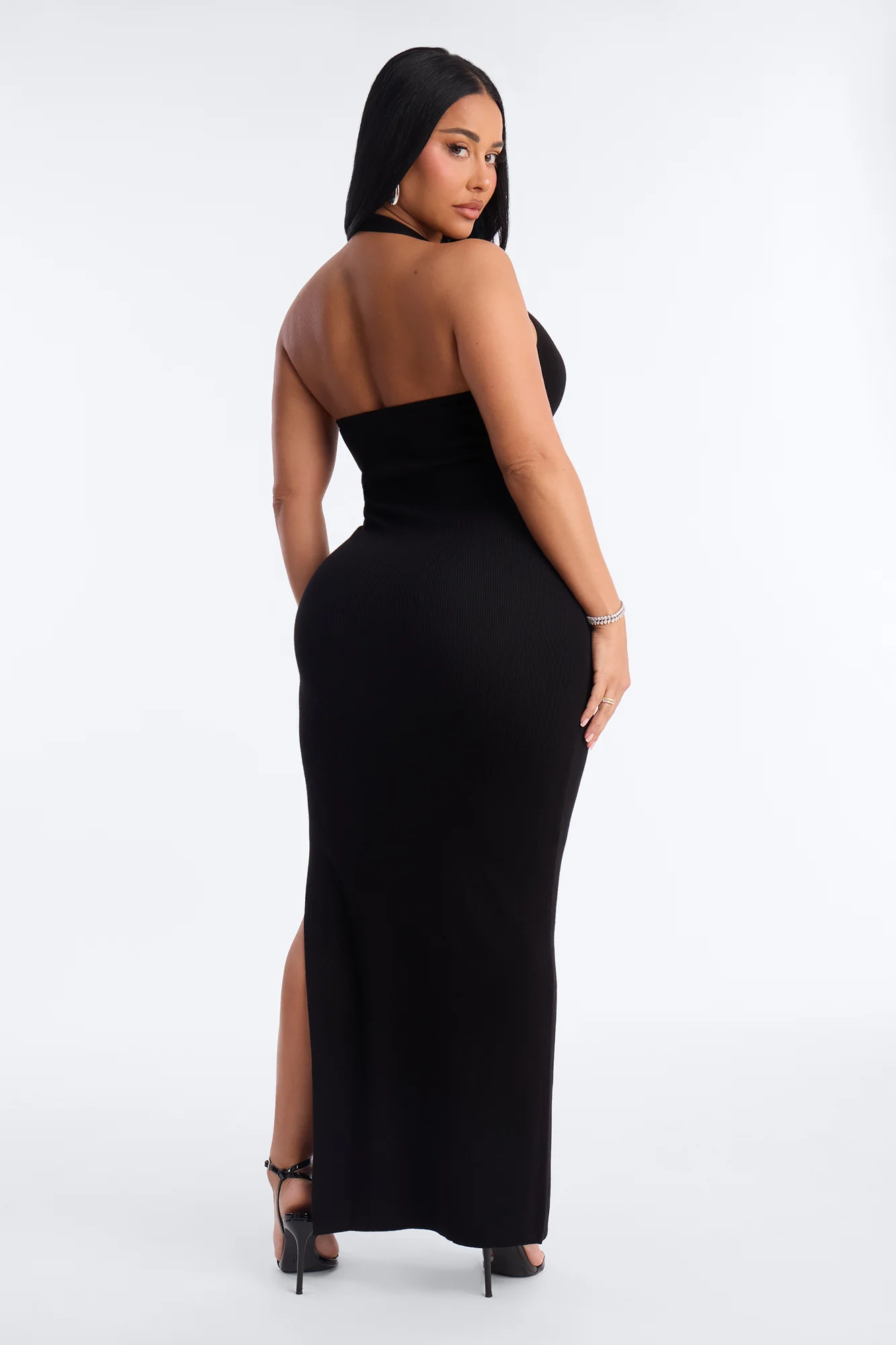 Switch It Up Halter Maxi Dress - Black - Image 4