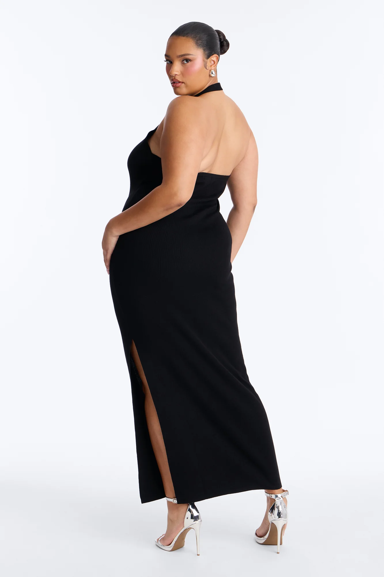 Switch It Up Halter Maxi Dress - Black - Image 8