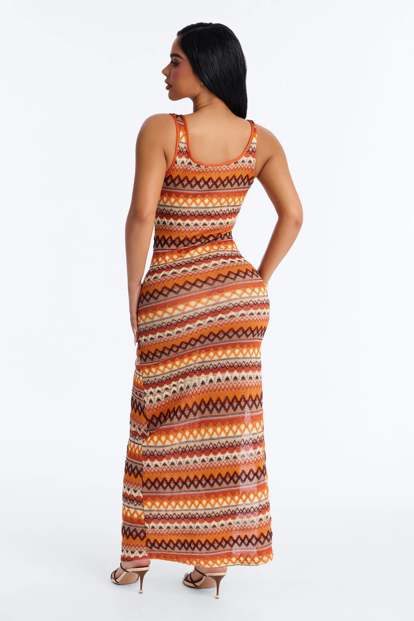 Sydney Geometric Midi Swim Cover Up Dress - Multi Color - Image 3