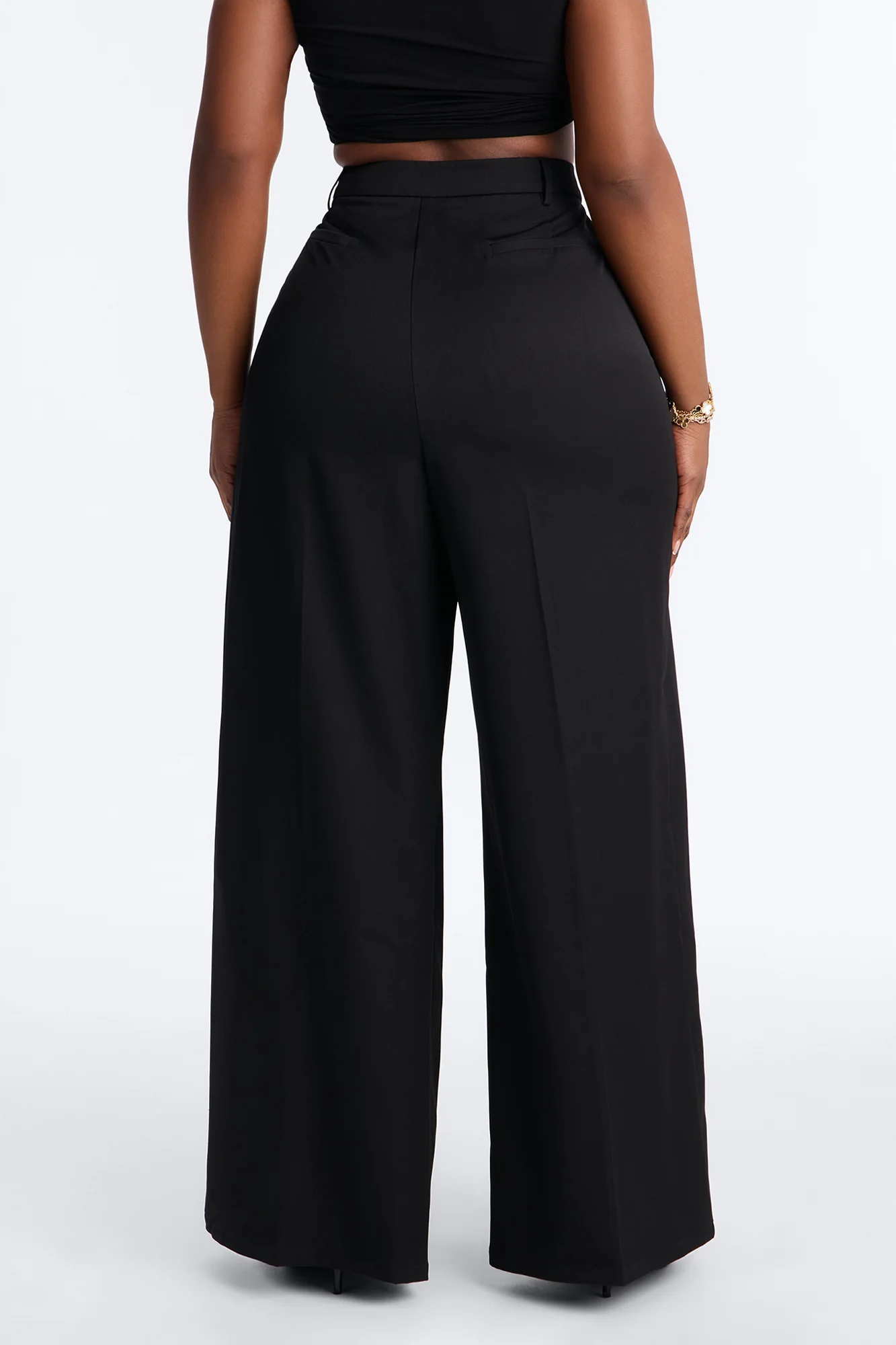 Tailored Touch Wrap Front Trouser 33″ - Black - Image 8