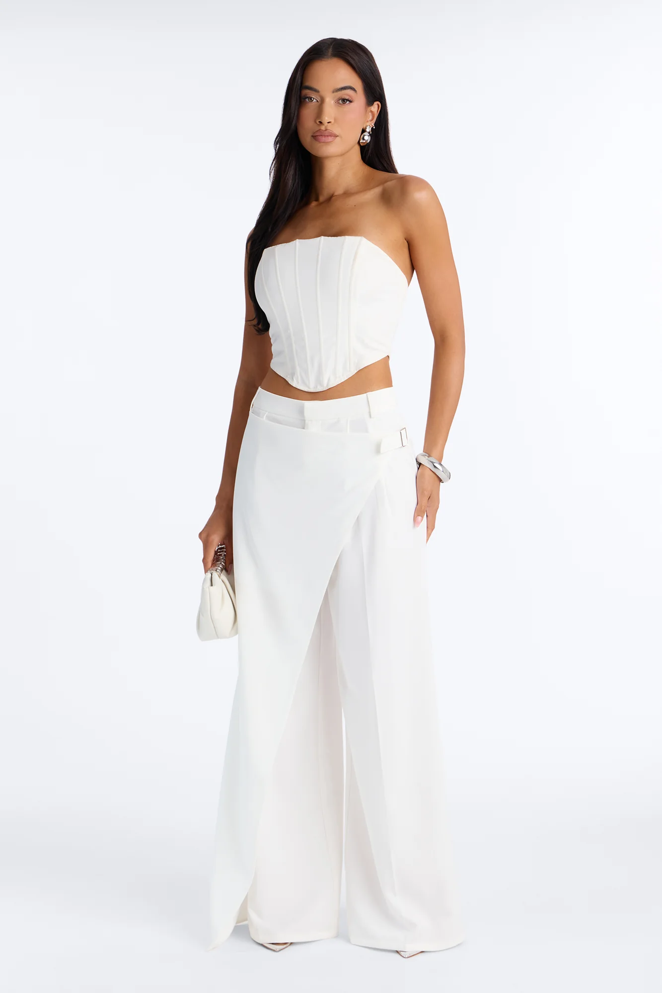Tailored Touch Wrap Front Trouser 33″ - Ivory