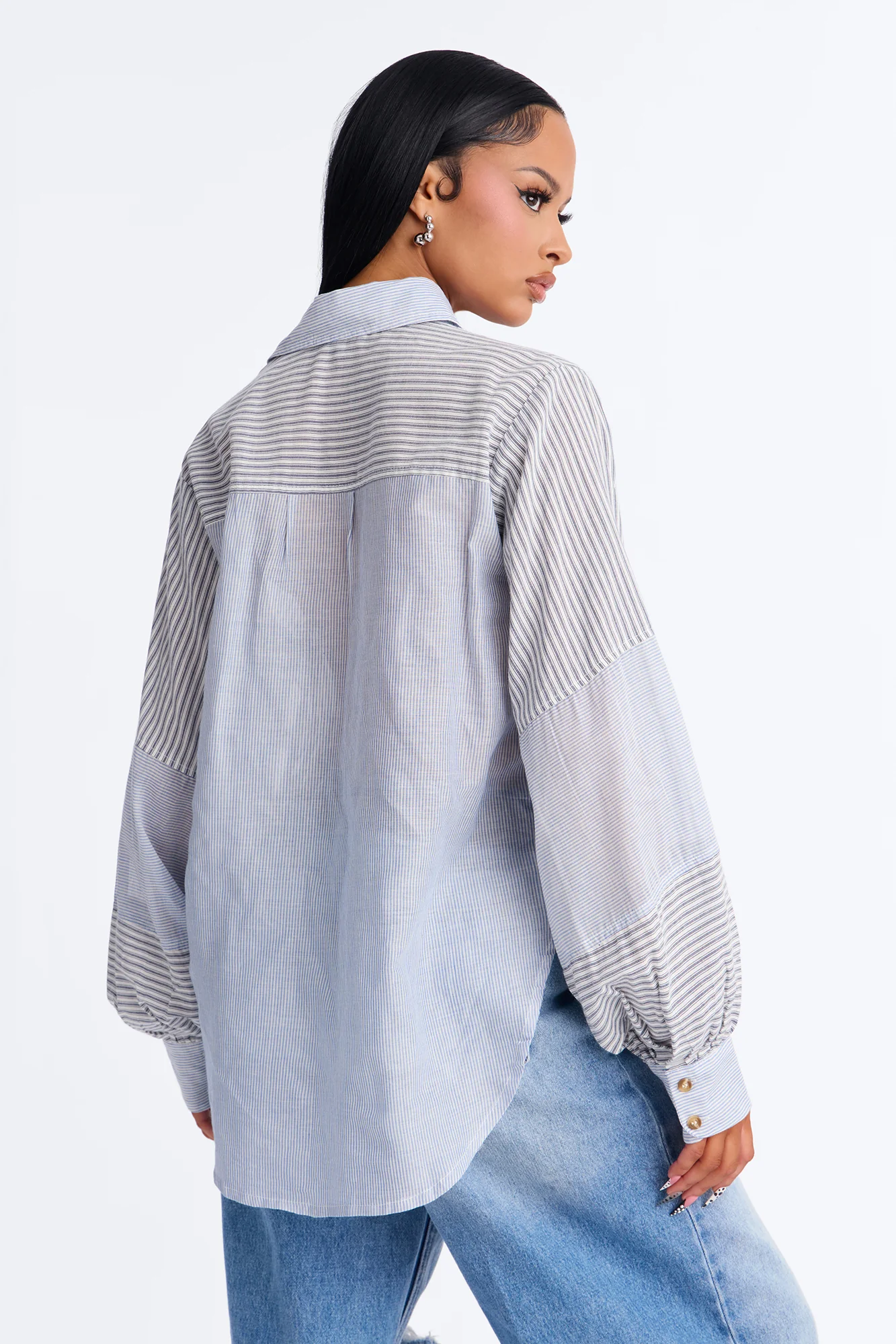 Take Control Striped Linen Shirt - Blue/combo - Image 5