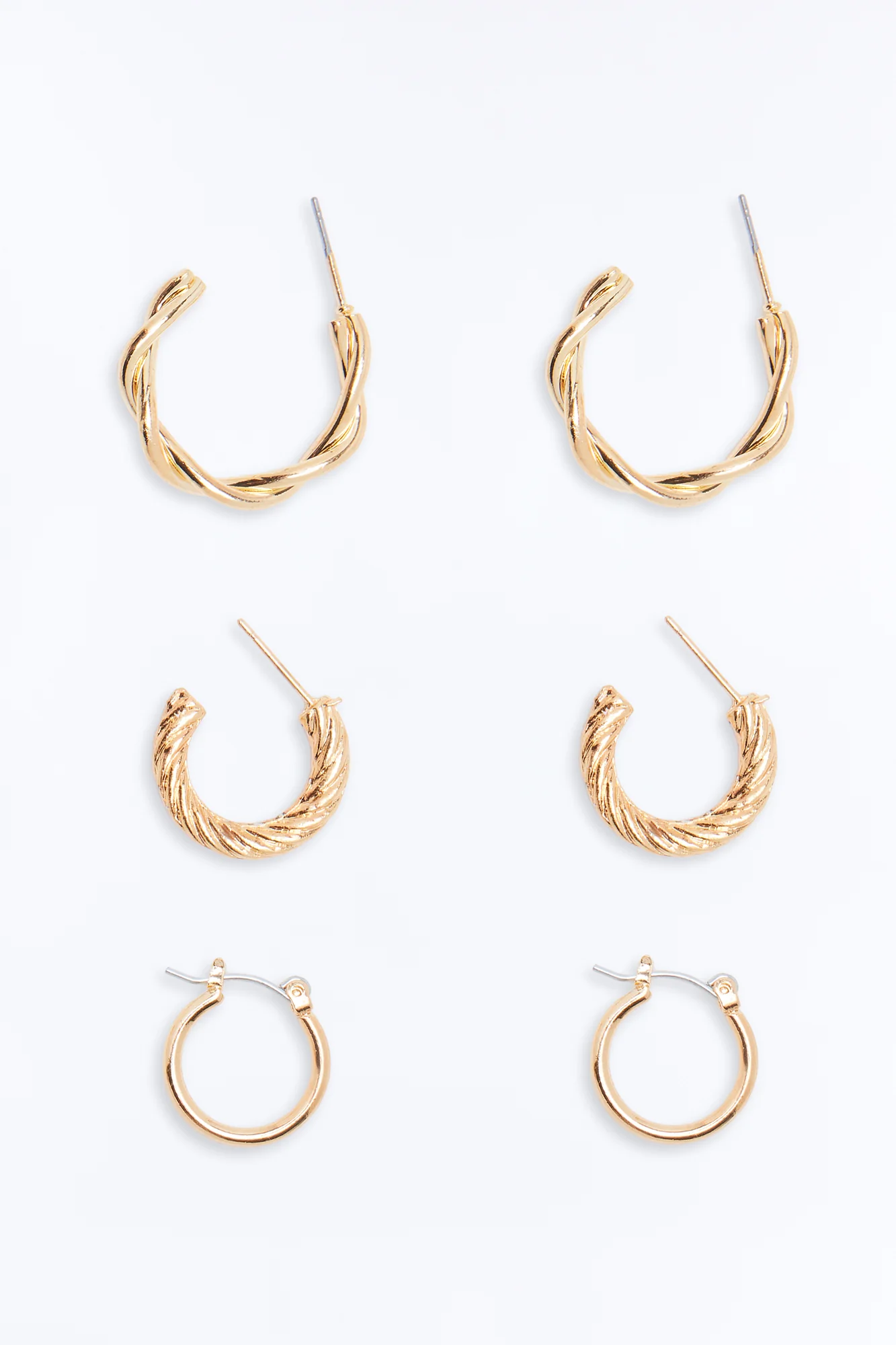Take Me There 3 Pair Earring Set - Gold