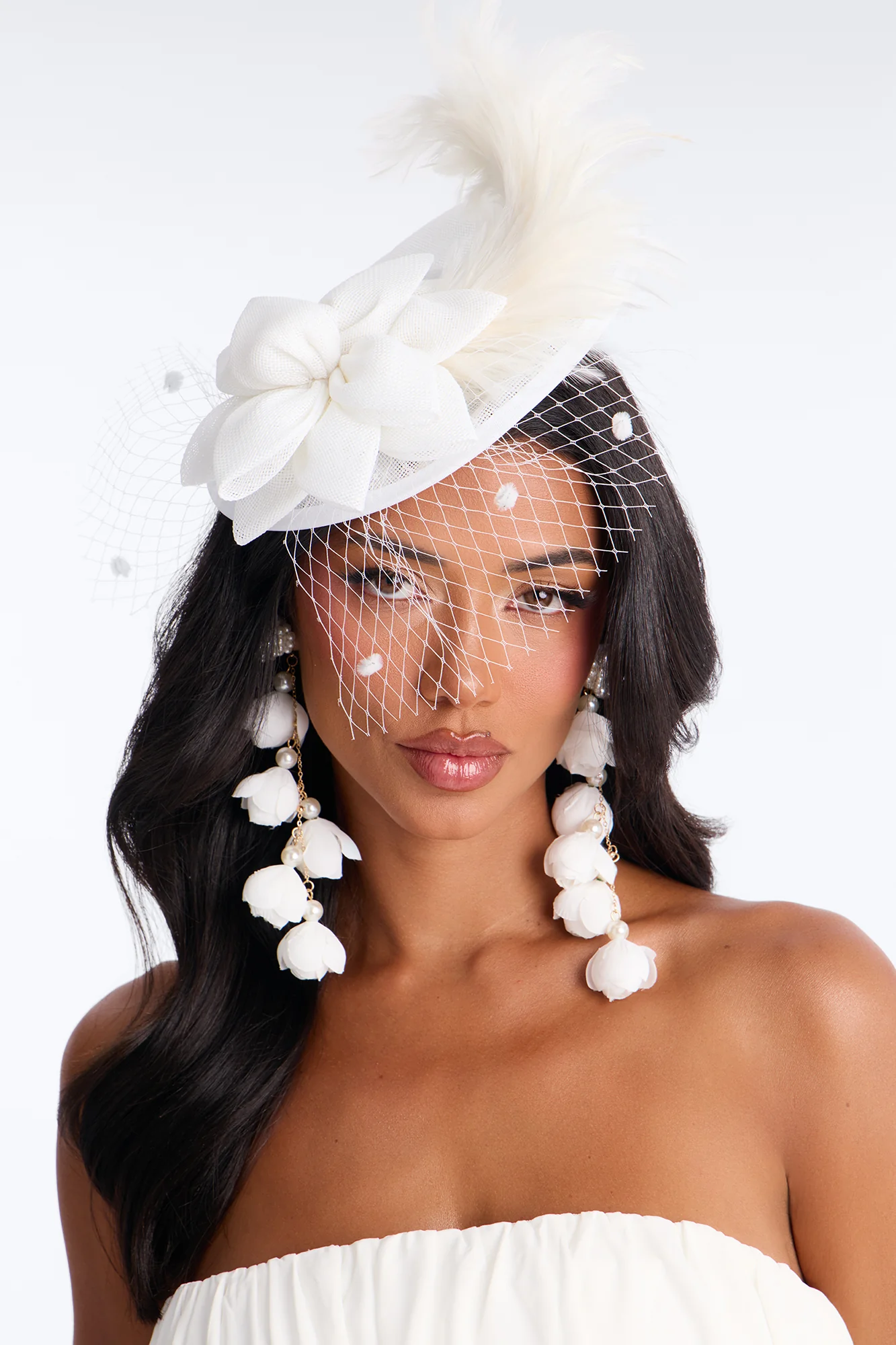 Talk Derby To Me Fascinator - White
