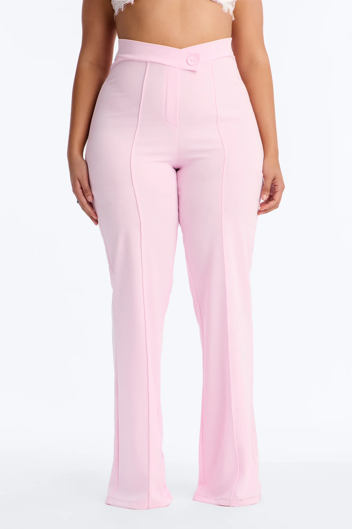 Tall Call It Even Wide Leg Dress Pants - Light Pink - Image 6