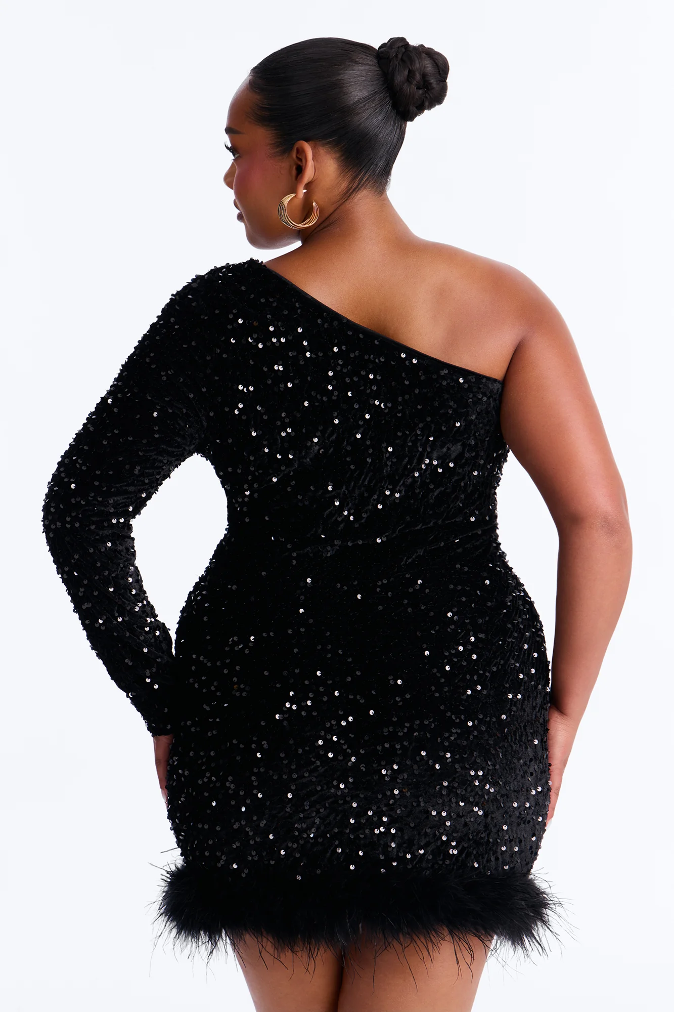 Tall Giada Sequin Mini Dress - Black - Image 8
