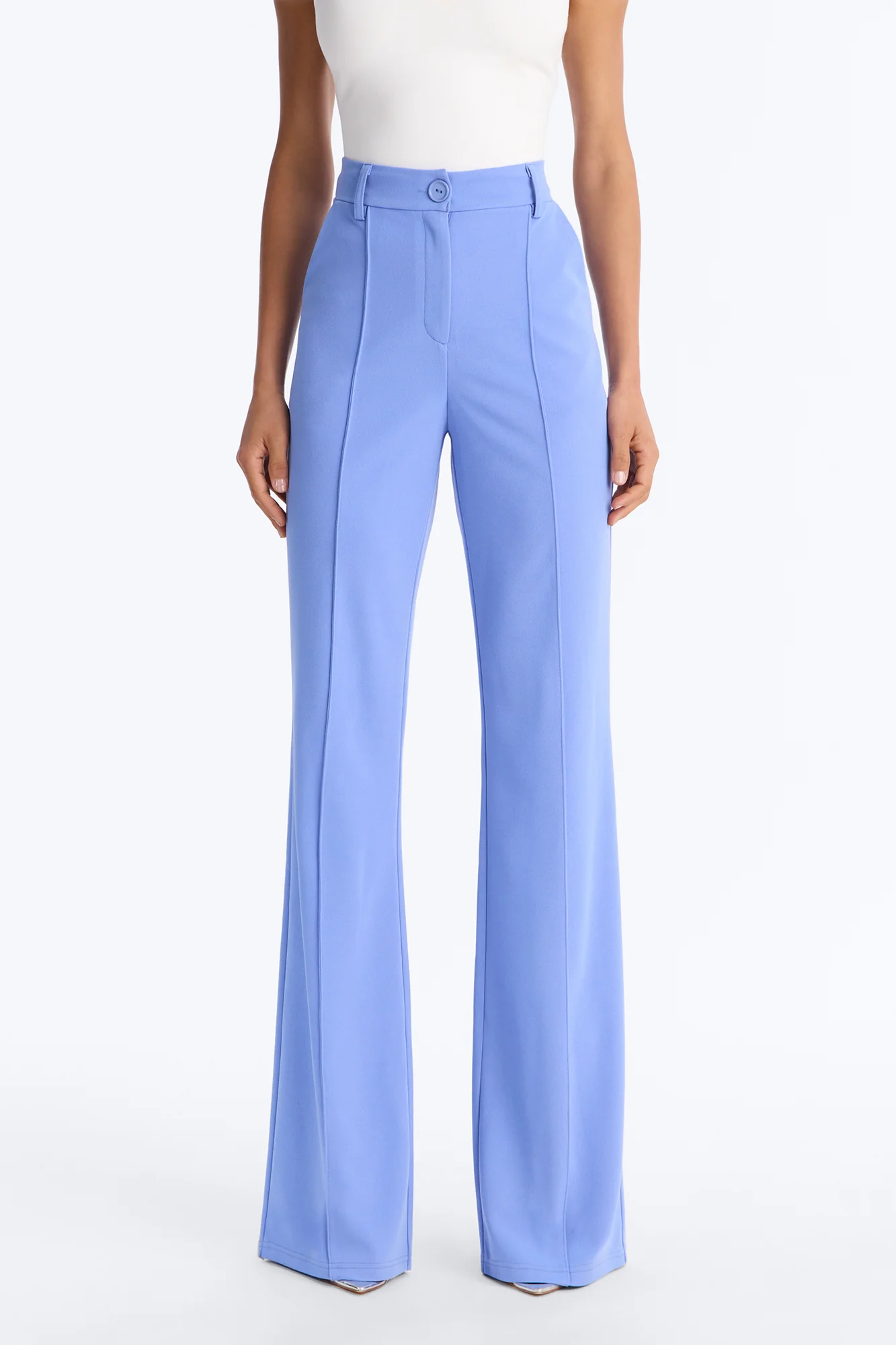 Tall Heidi Wide Leg Trouser Pant - Periwinkle - Image 2