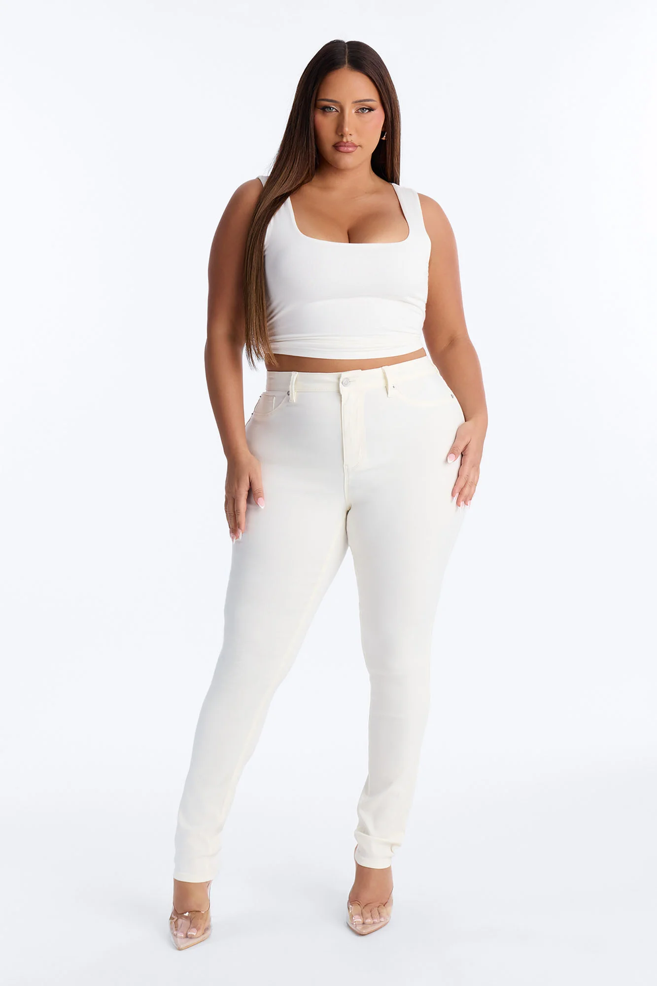 Tall Hyperstretch Skinny Pants - Ivory - Image 4