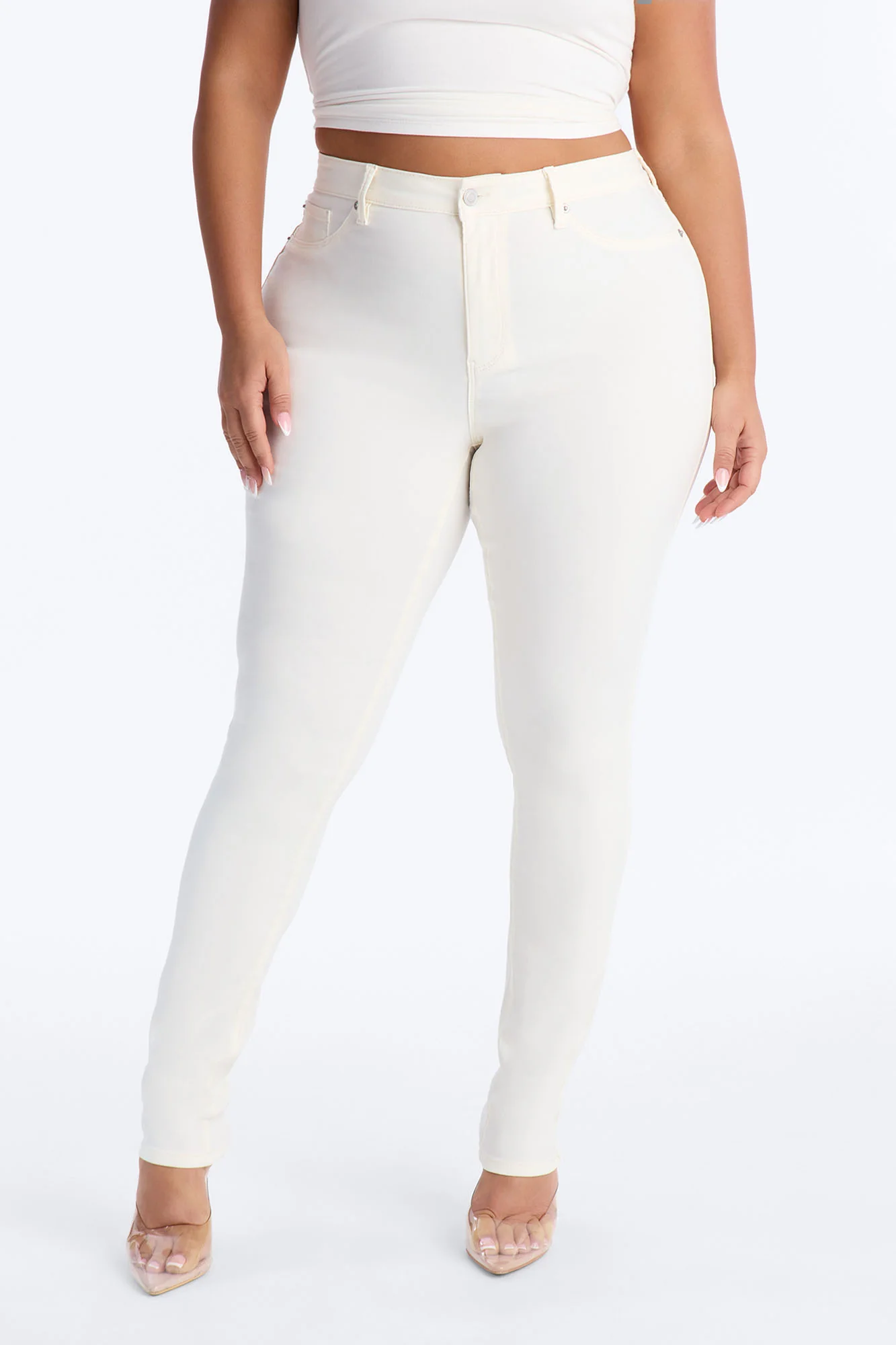 Tall Hyperstretch Skinny Pants - Ivory - Image 5