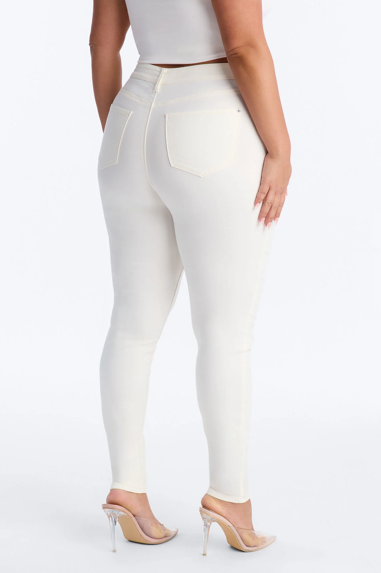 Tall Hyperstretch Skinny Pants - Ivory - Image 6