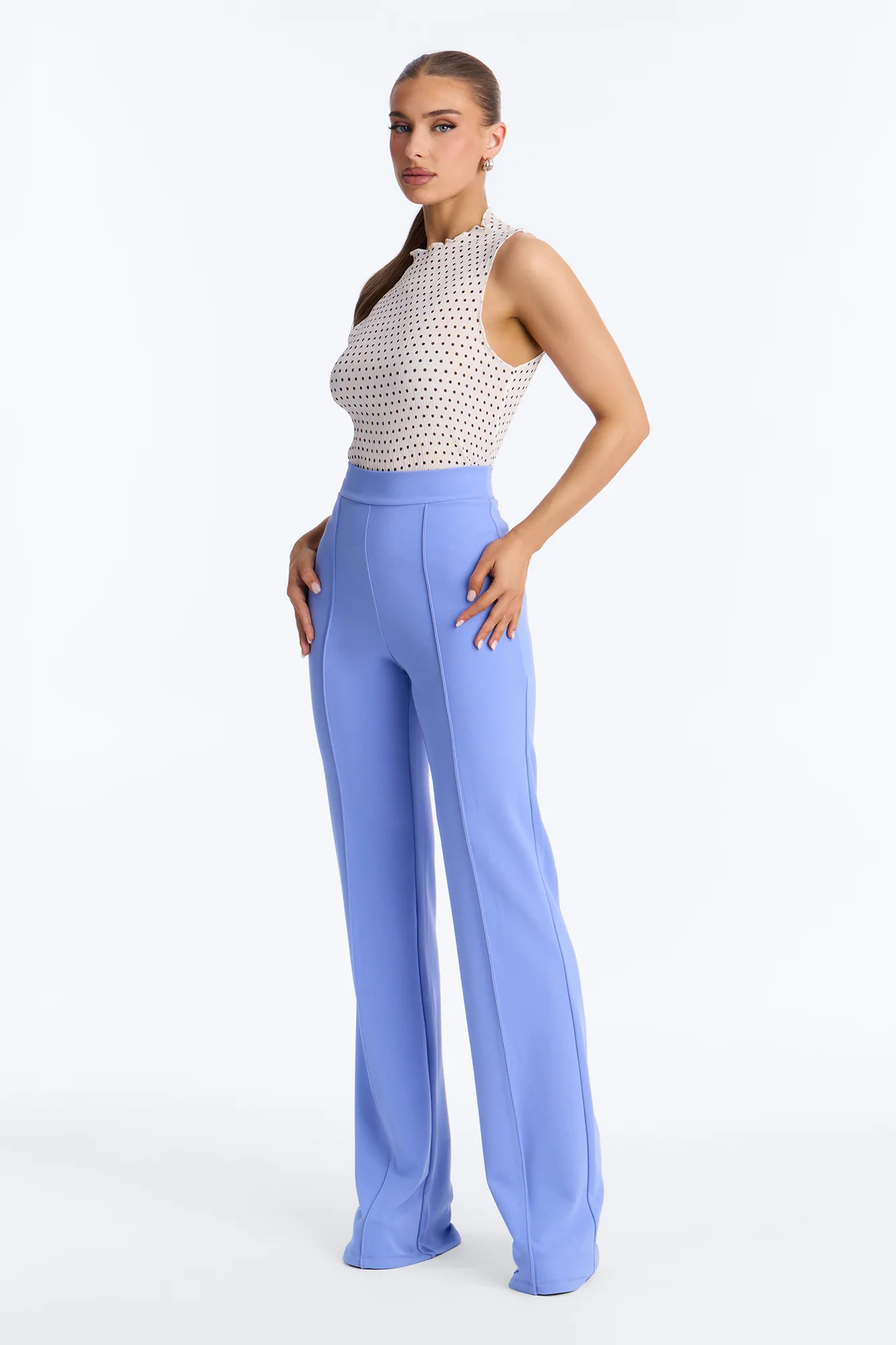 Tall Victoria High Waisted Dress Pants - Periwinkle