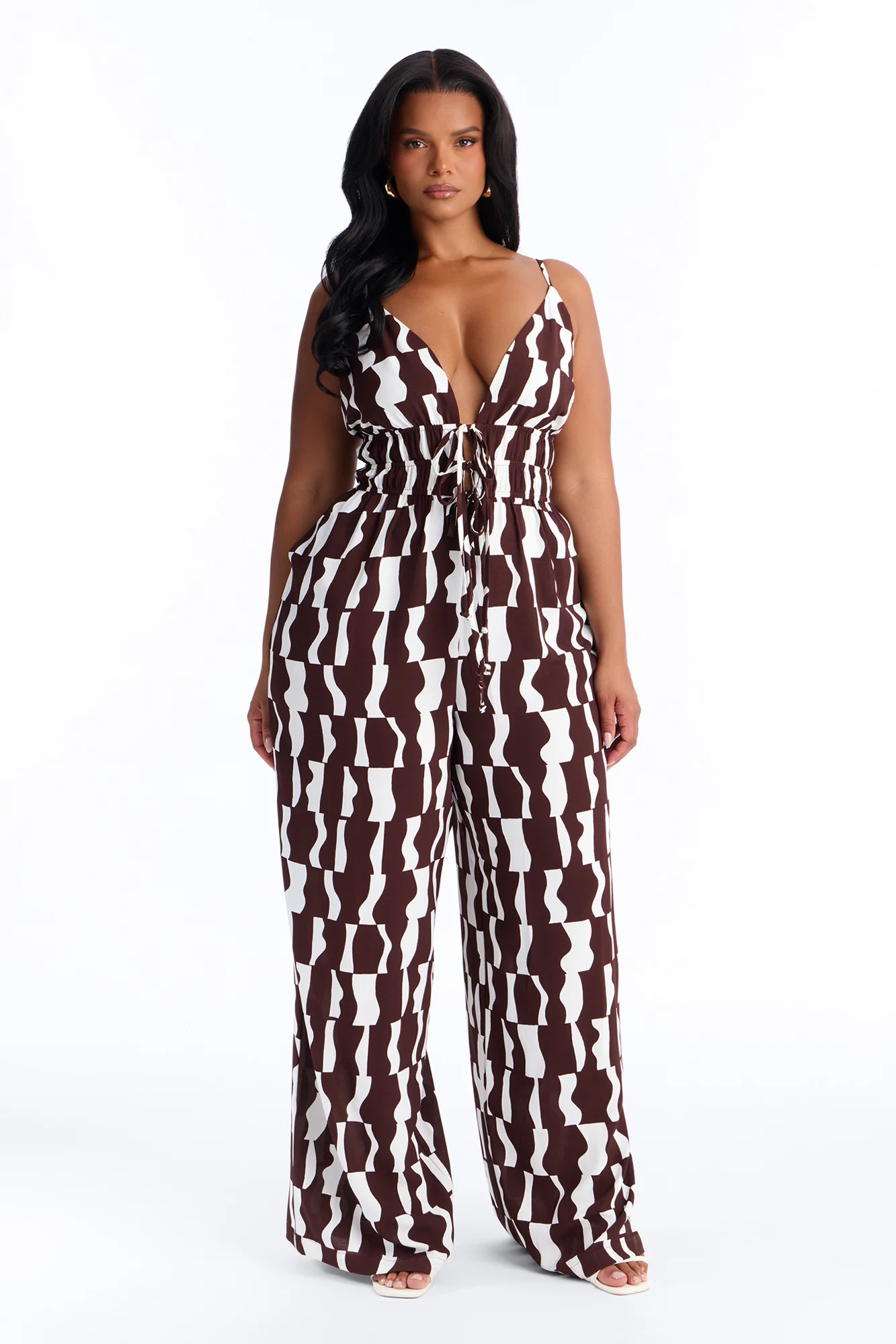 Tammi Wide Leg Jumpsuit - Chocolate - Image 5