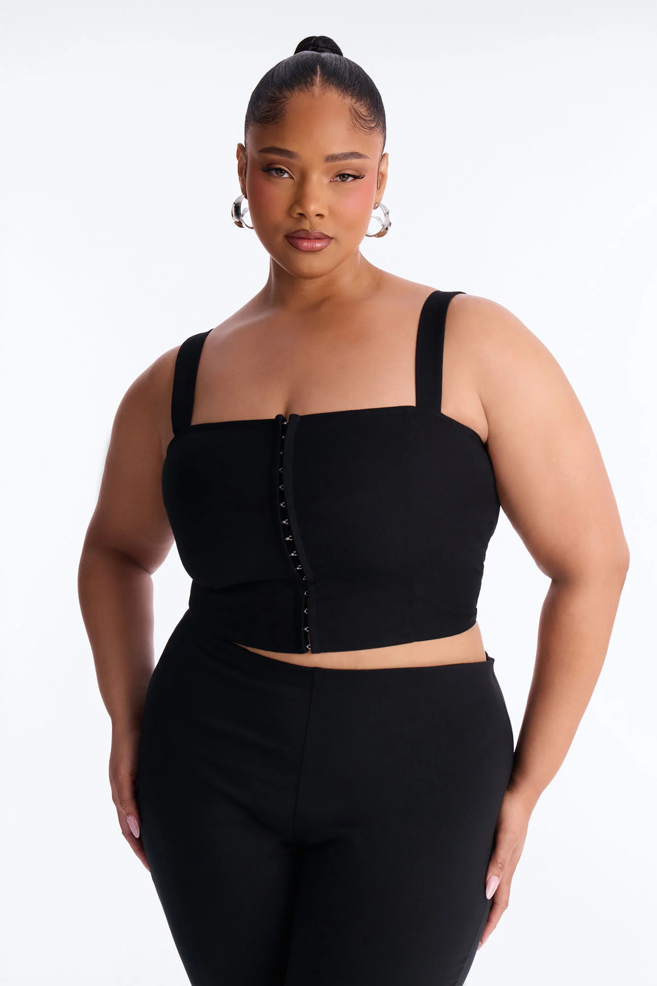 Tan Lines Smocked Linen Top - Black - Image 5