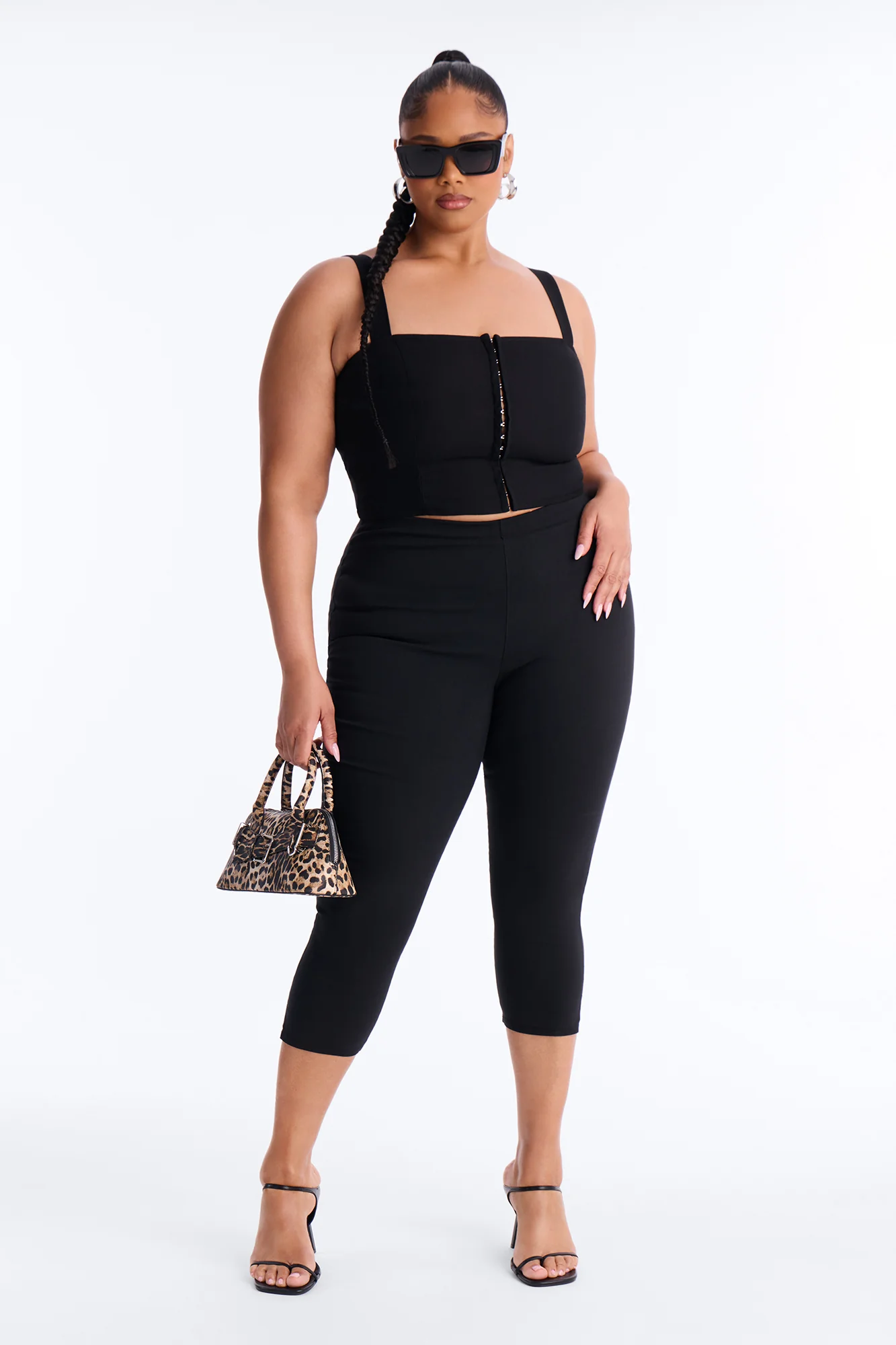 Tan Lines Smocked Linen Top - Black - Image 6