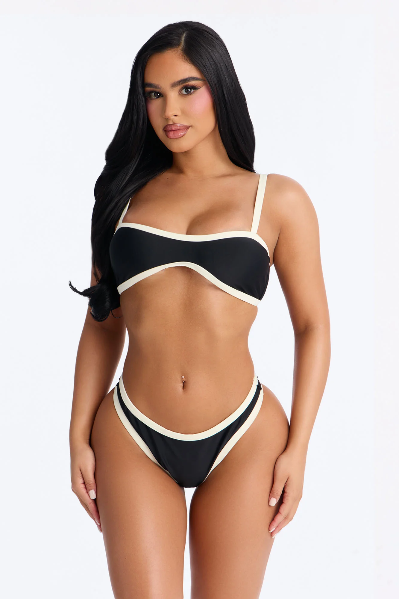 Tania Colorblock 2 Piece Bikini - Black/White - Image 3