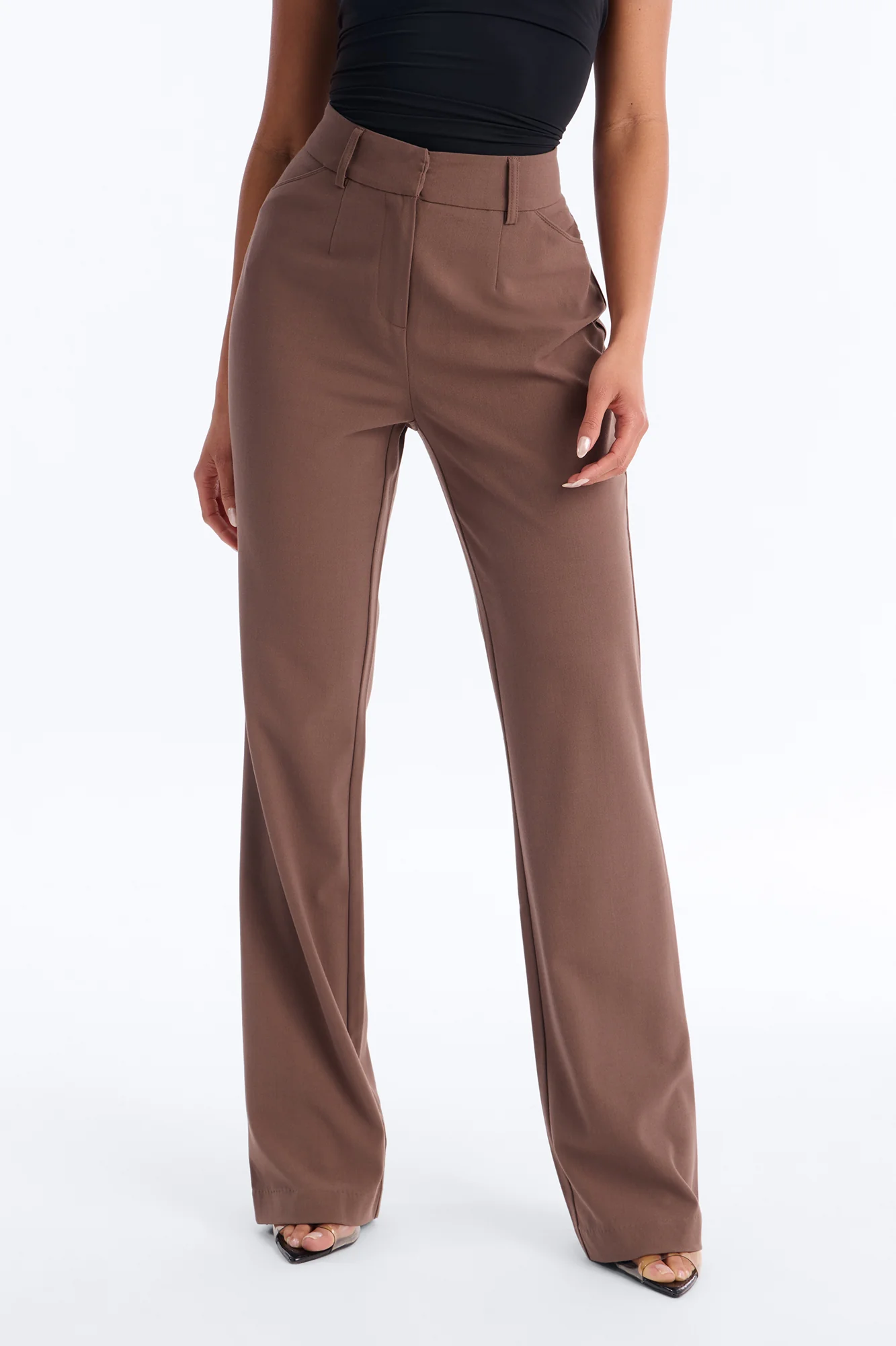 Tasha Dressy High Rise Pants - Caffe - Image 2