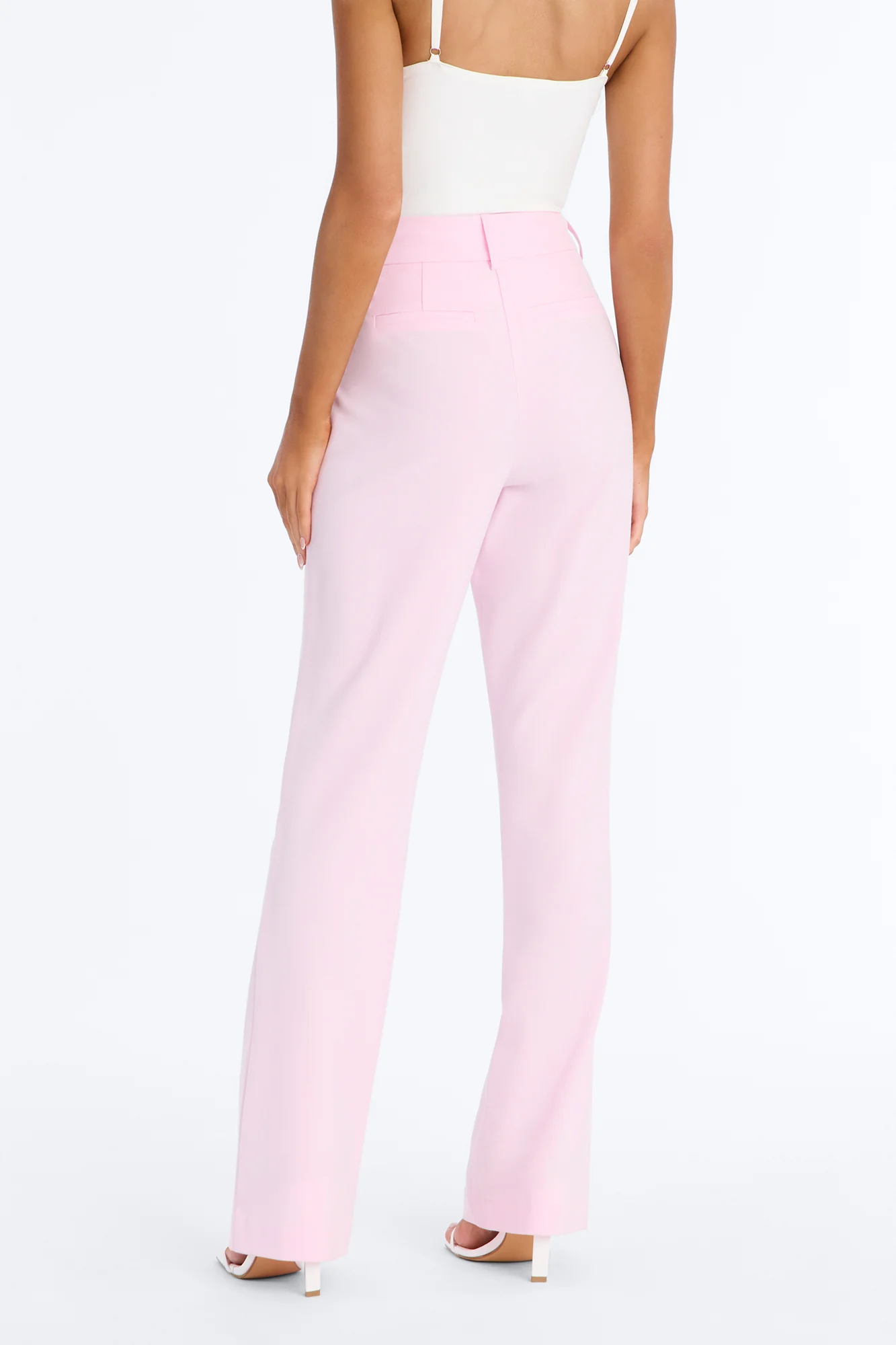 Tasha Dressy High Rise Pants - Light Pink - Image 4