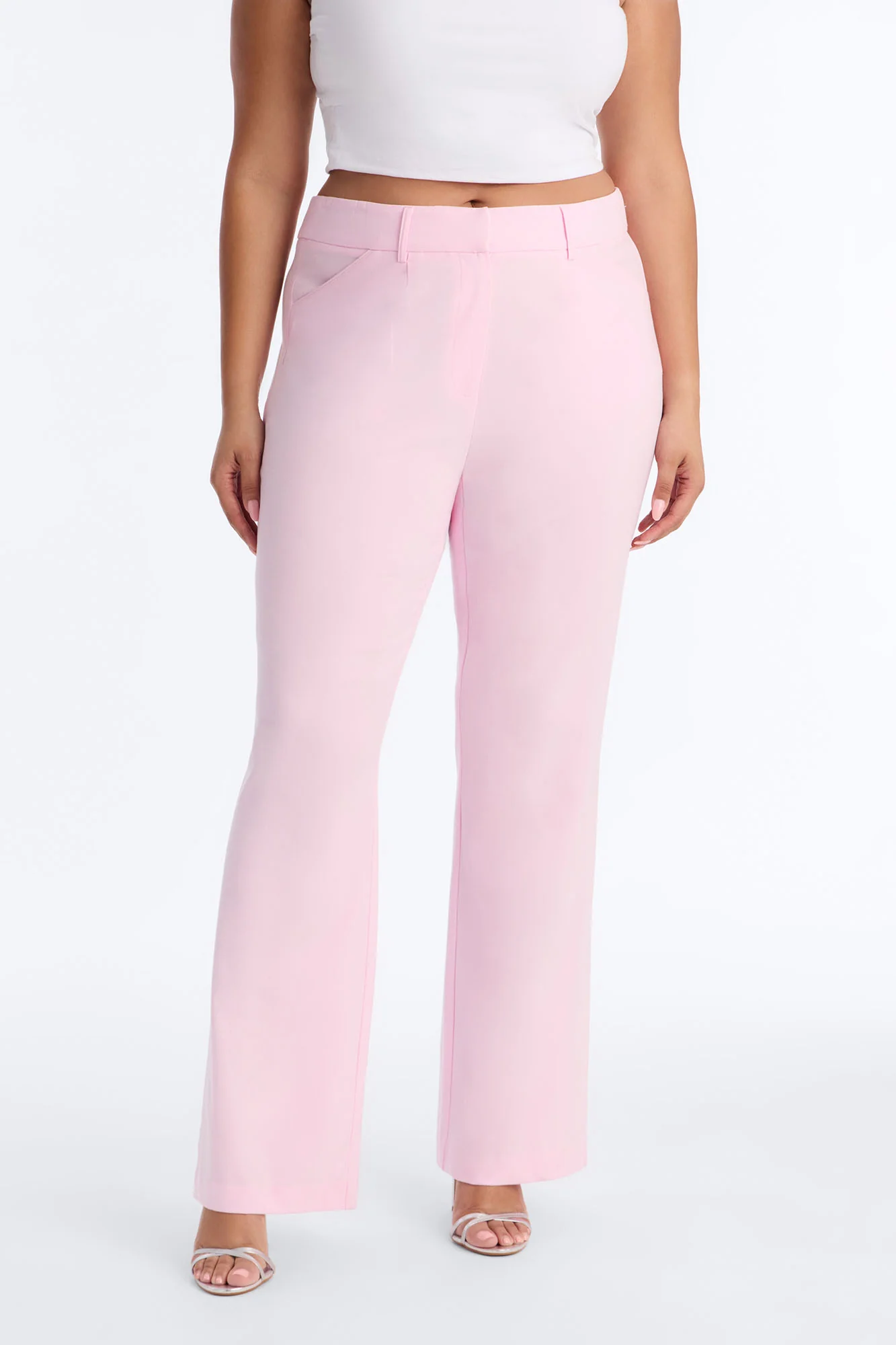 Tasha Dressy High Rise Pants - Light Pink - Image 6