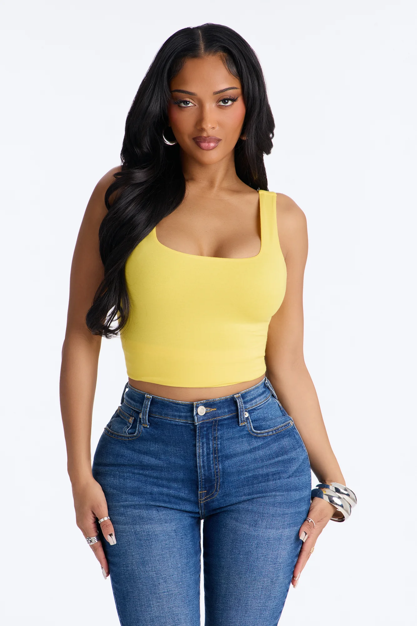 Tasmin Double Lined Tank Top - Yellow