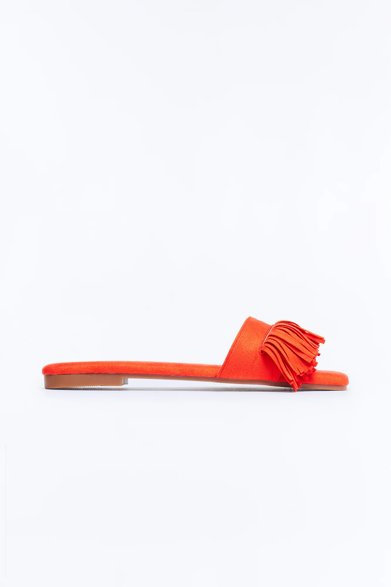 Tassie Suede Slip On Sandals - Red