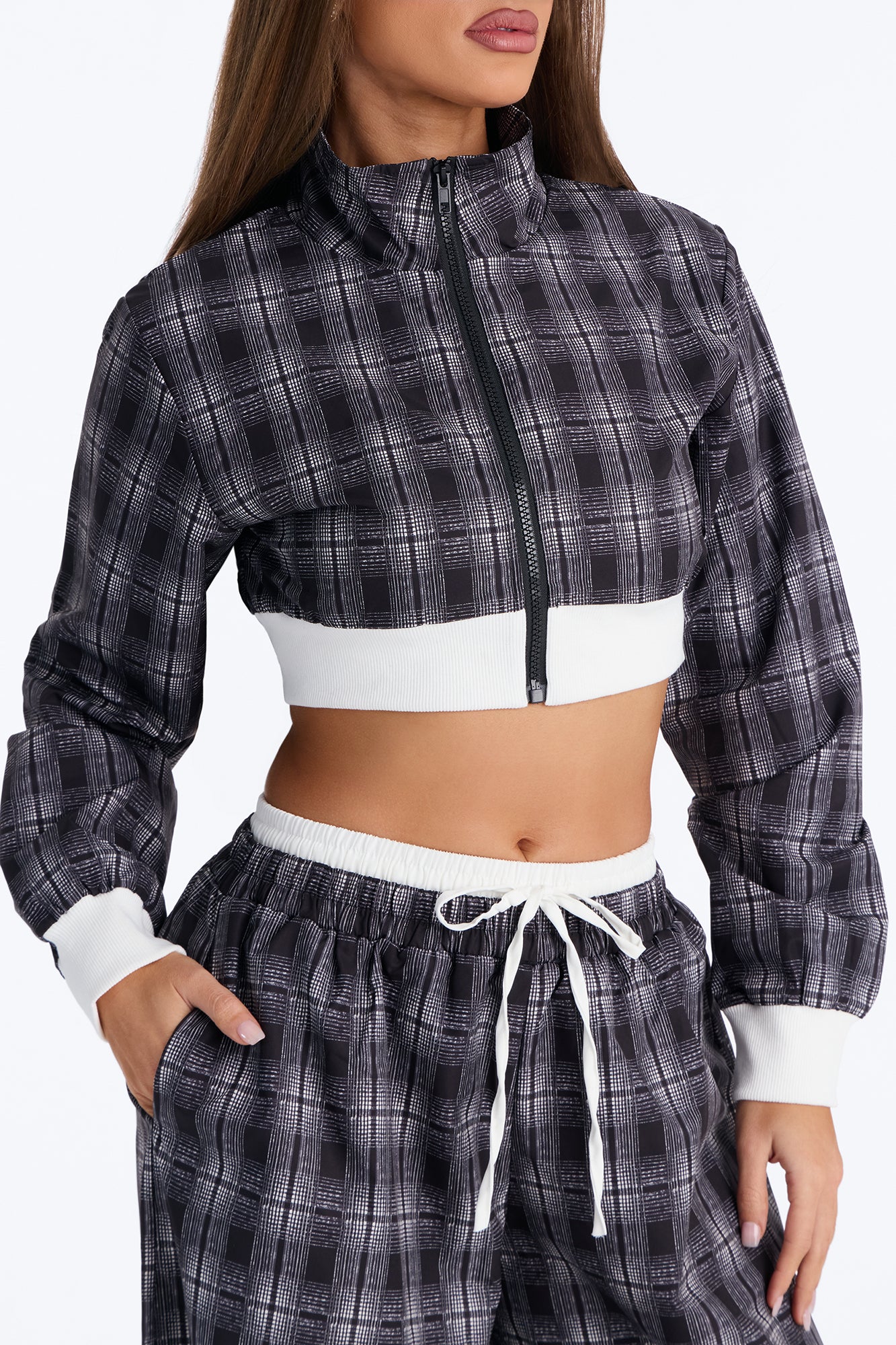 Tate Plaid Boxer Pant Set - Black - Image 3
