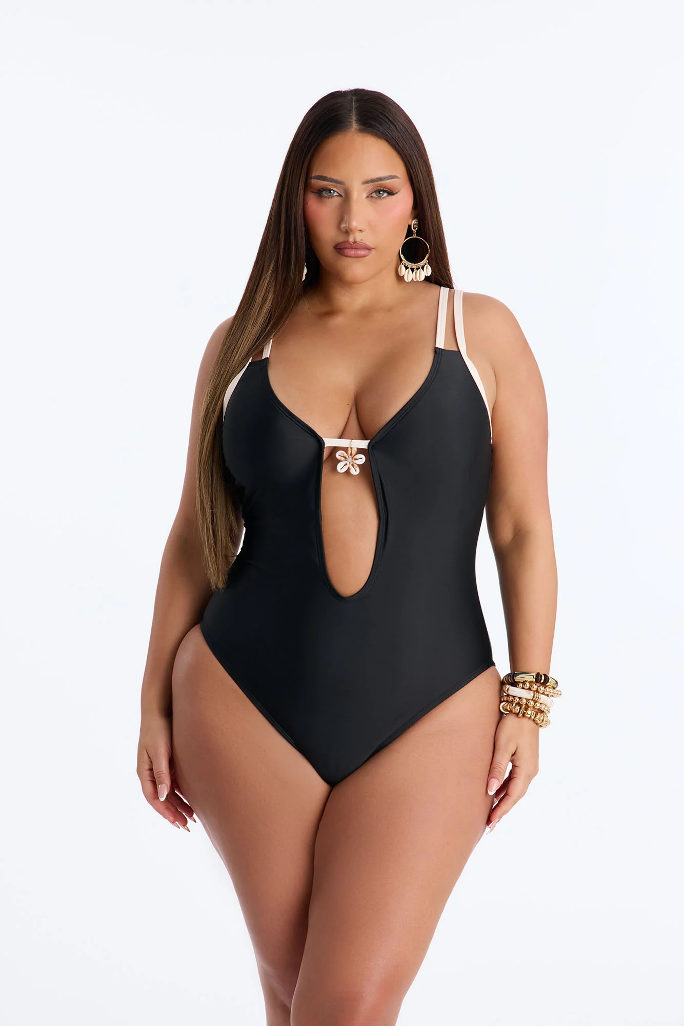 Tatia 1 Piece Bralette Swimsuit - Black - Image 3