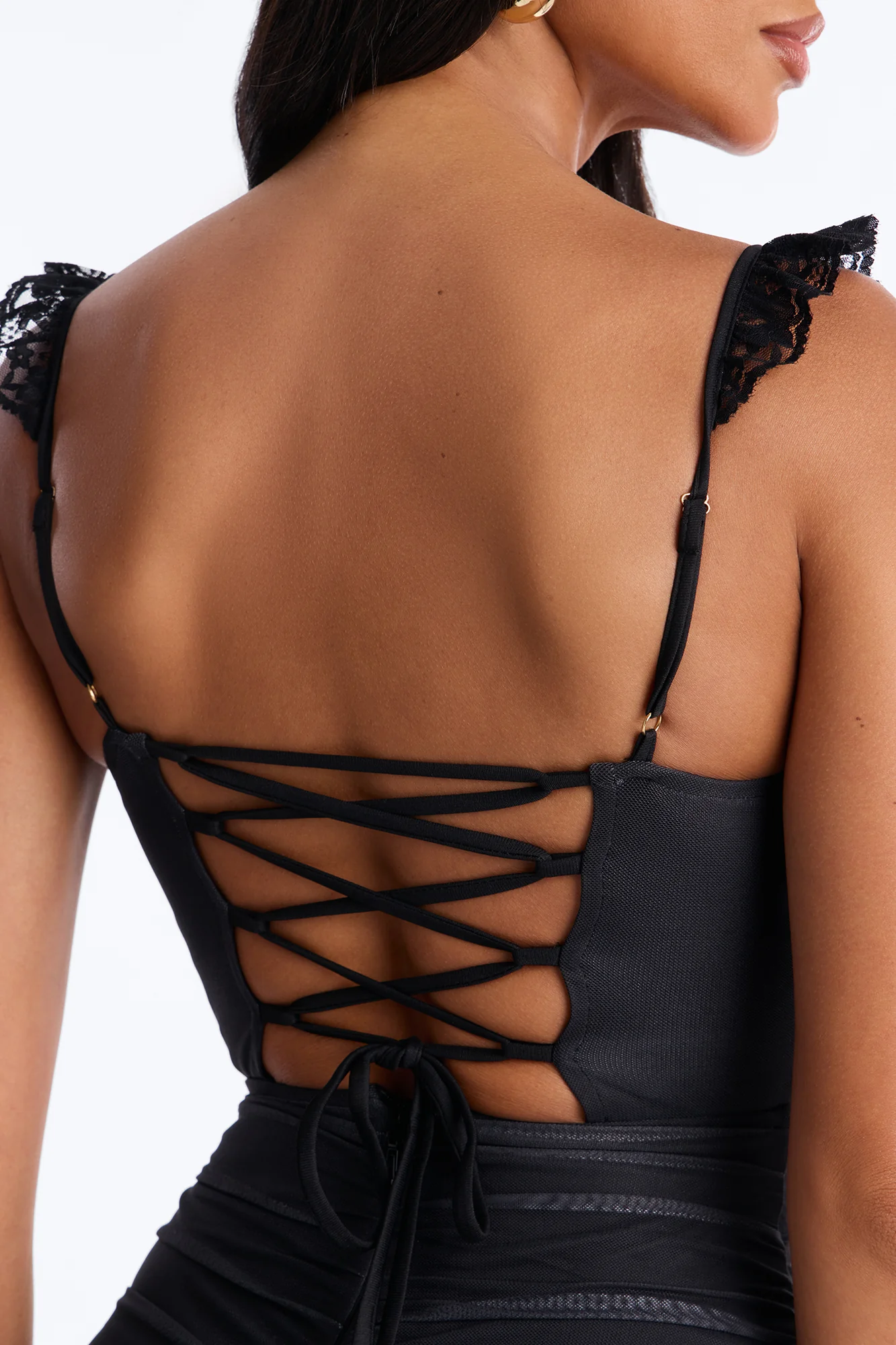 Tatiana Floral Mesh Mini Dress - Black/combo - Image 3